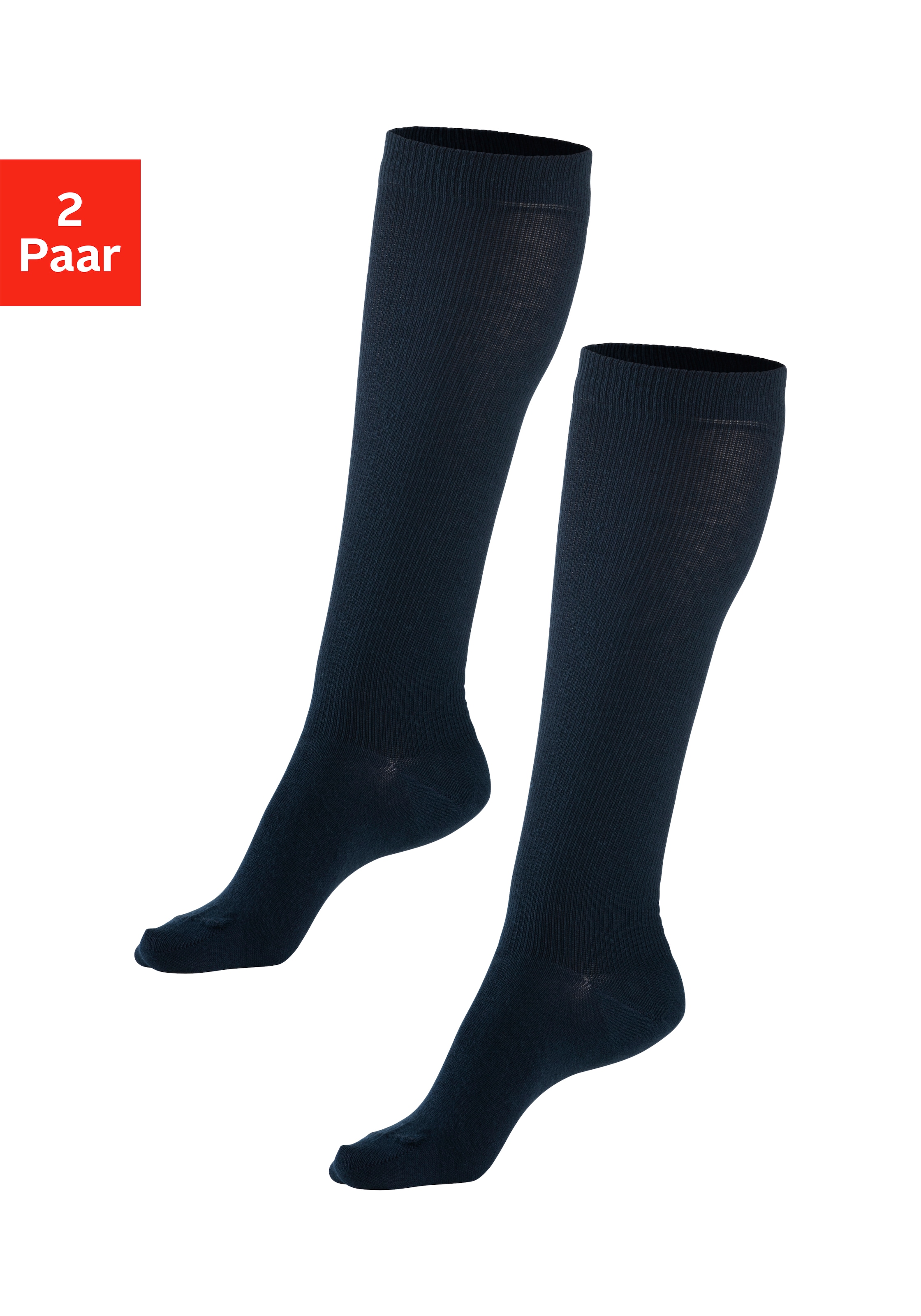 Image of H.I.S Stützkniestrümpfe Packung, 2 Paar tlg. ideal auf Reisen
