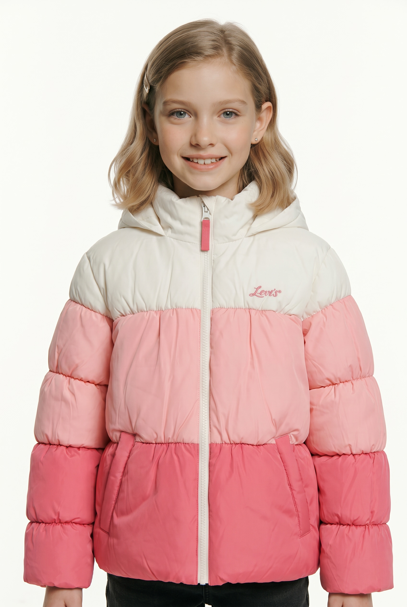 Image of Levis Kids Winterjacke "LVG COLOR BLOCK PUFFER" mit Kapuze in Colorblocking-Optik, for Girls