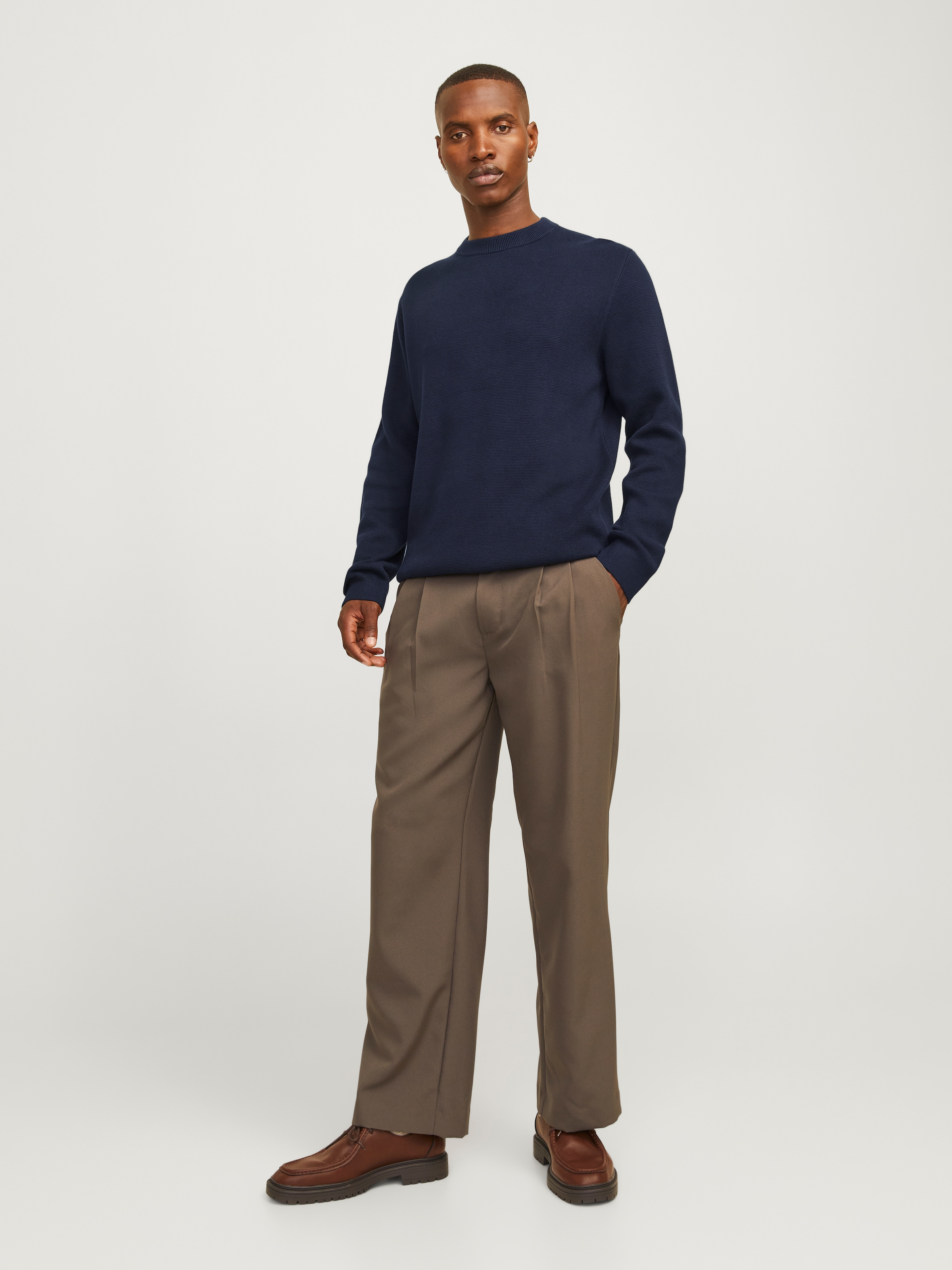Jack & Jones Rundhalspullover »JPRBLAMARK MERINO KNIT CREW NECK LN«