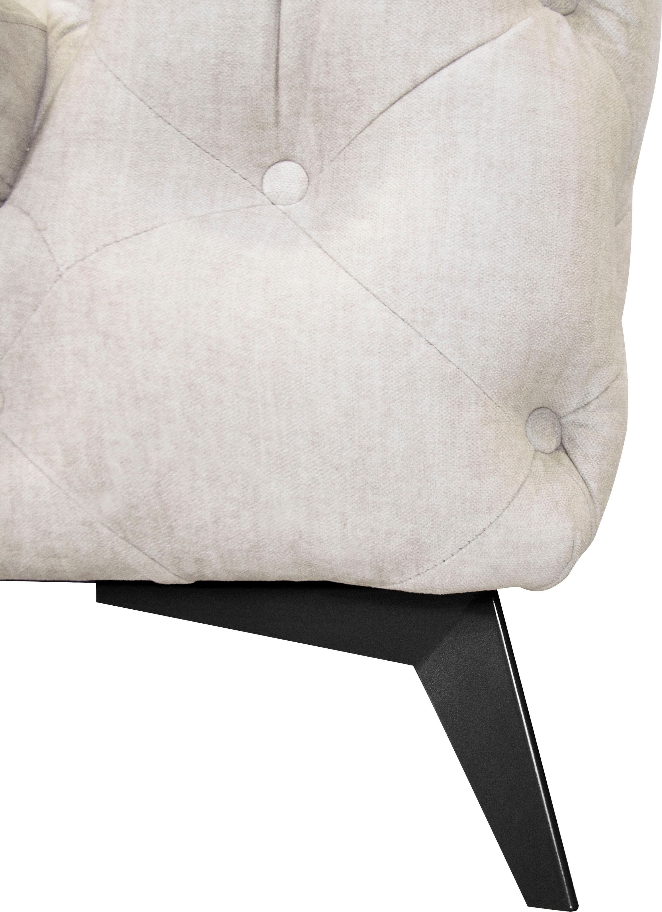 Leonique Chesterfield-Sessel »Glynis Sessel«, aufwändige Knopfheftung, moderne Chesterfield Optik, Fussfarbe wählbar