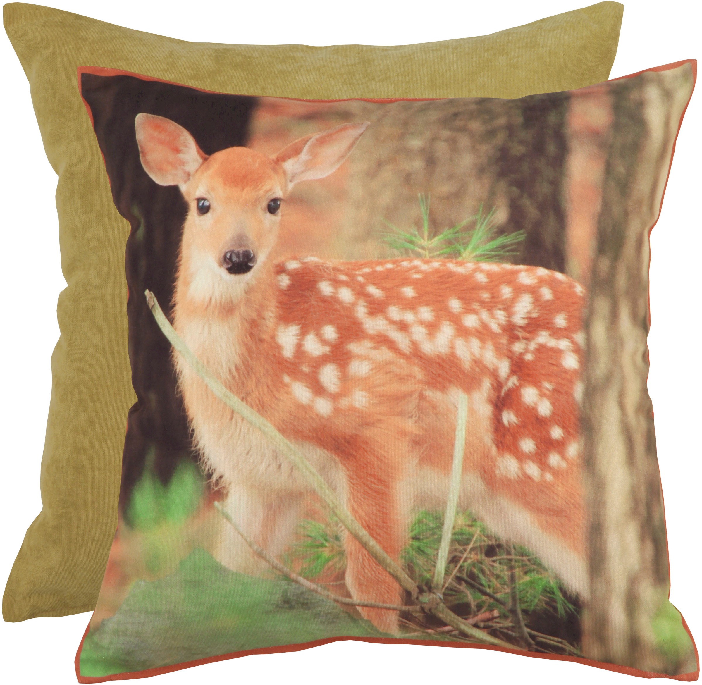 Image of WILLKOMMEN ZUHAUSE by ALBANI GROUP Dekokissen »Rehkitz«, (2 St.), Kissenhülle bei Ackermann Versand Schweiz