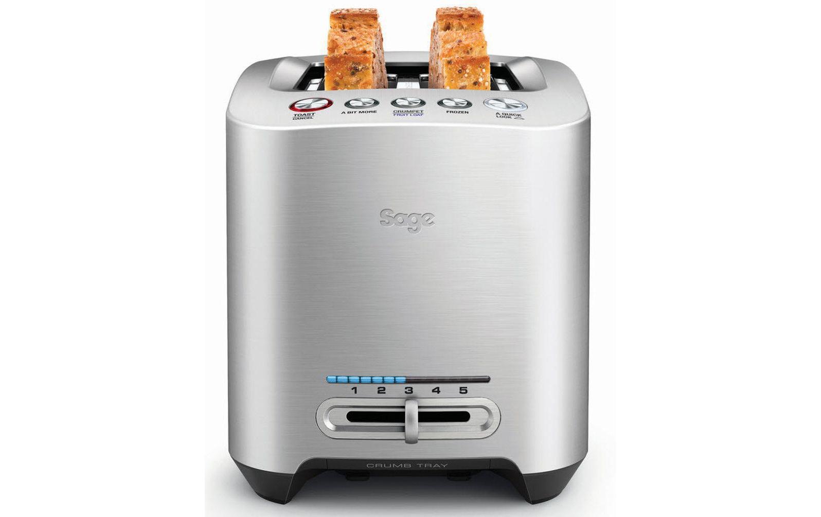 Sage Toaster »The Smart Toast Silberfarben«, 2 kurze Schlitze, für 2 Scheiben, 1000 W