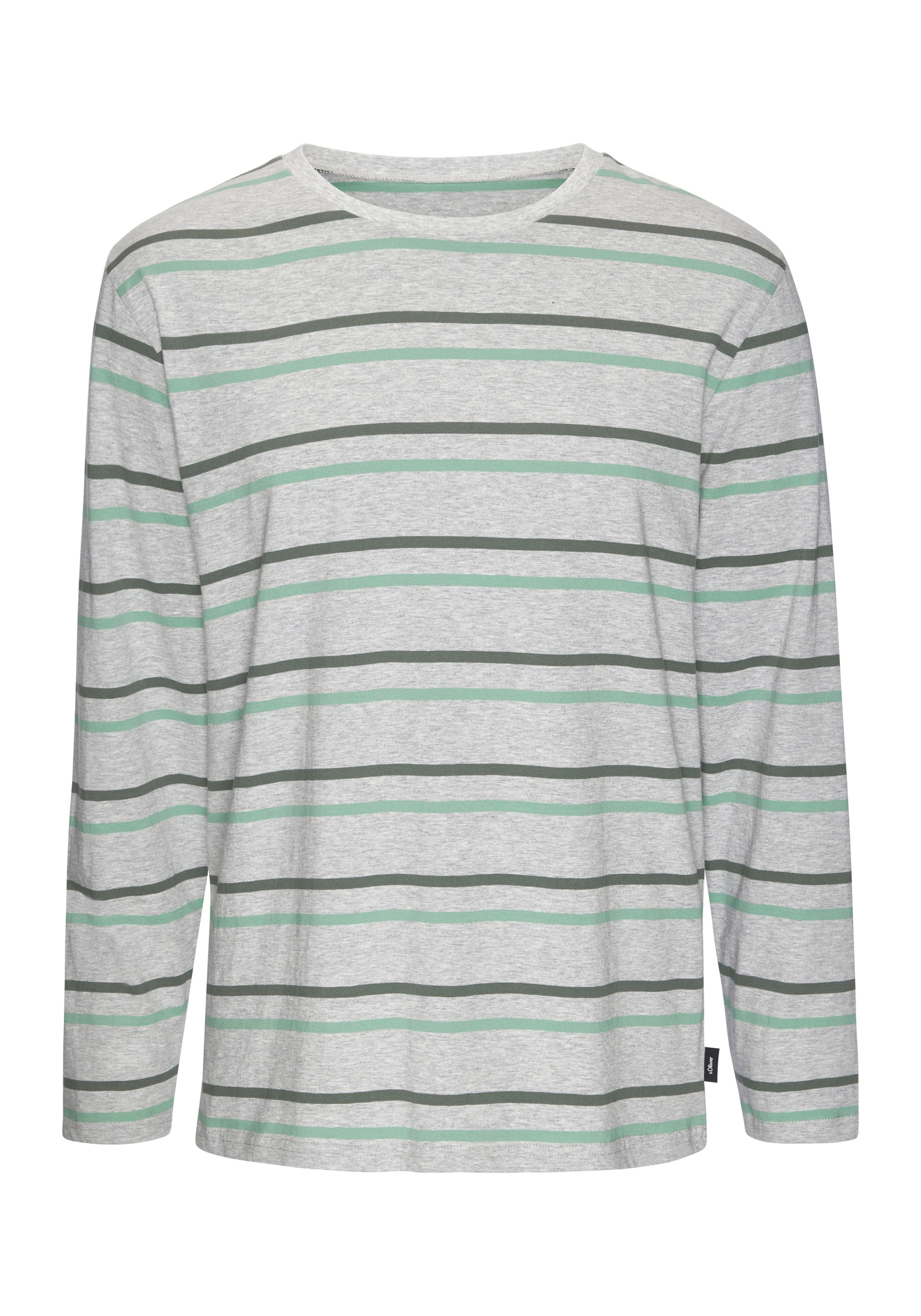 s.Oliver Pyjama »in langer Form« 1 Stück, 2 tlg. mit gestreiftem Shirt