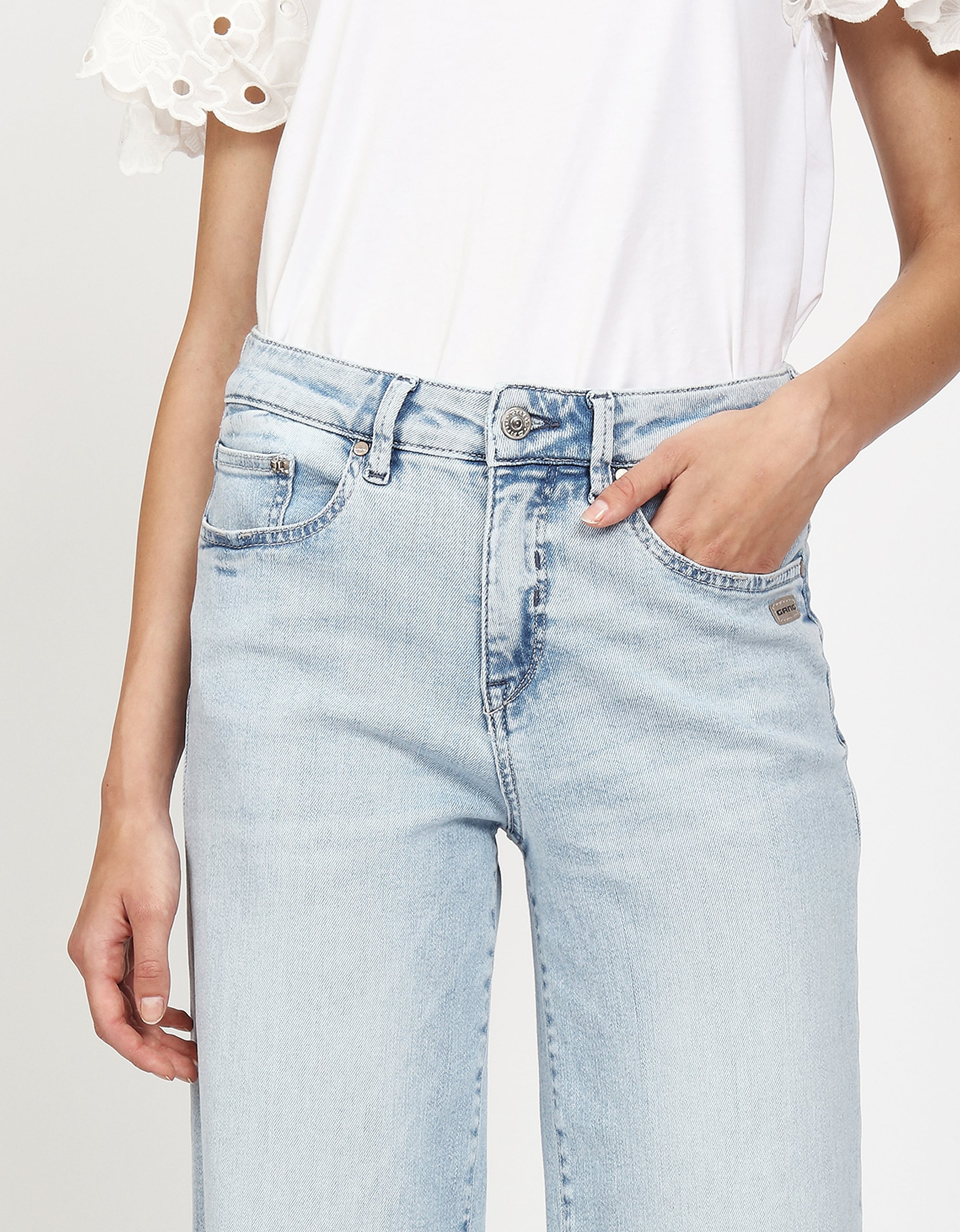 GANG Straight-Jeans »94CARLOTTA LONG« Wide Leg im 5-Pocket-Stil