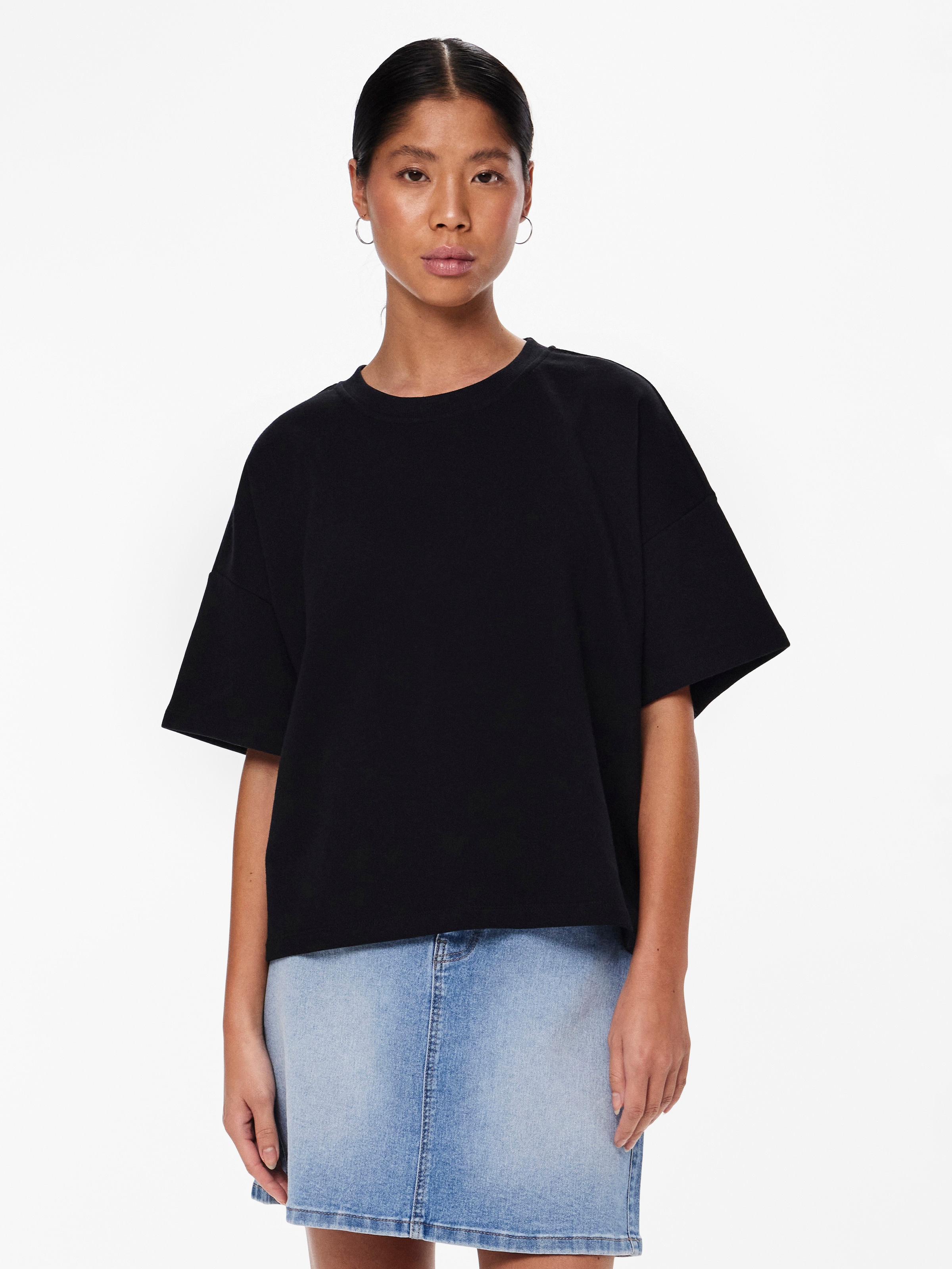 Image of pieces Sweatshirt "PCCHILLI SUMMER 2/4 LOOSE SWEAT NOOS BC", Baumwollmischung, loose fit