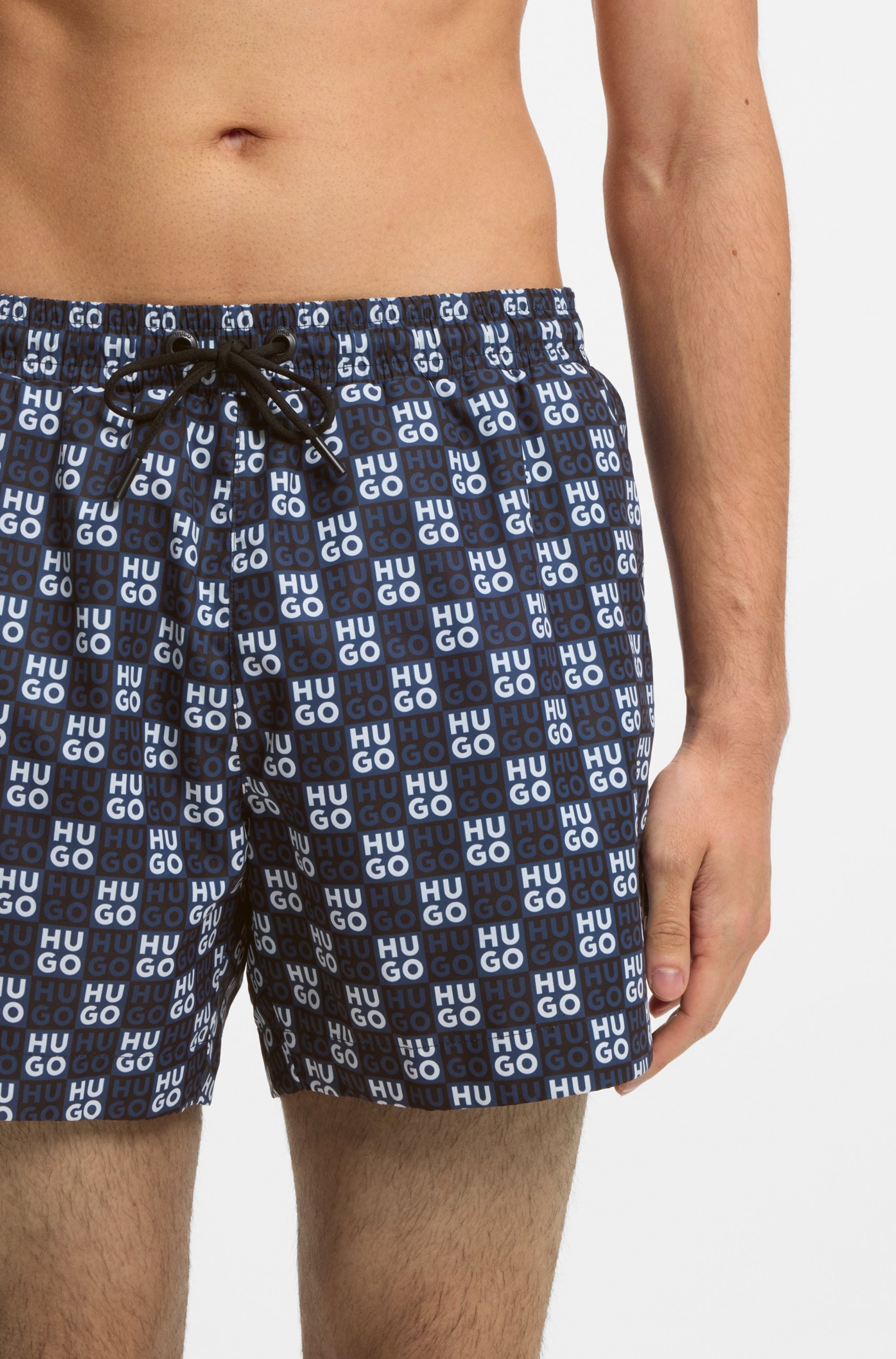 HUGO Underwear Short de bain »AARON« mit Schachbrett-Logos, elastischer Bund