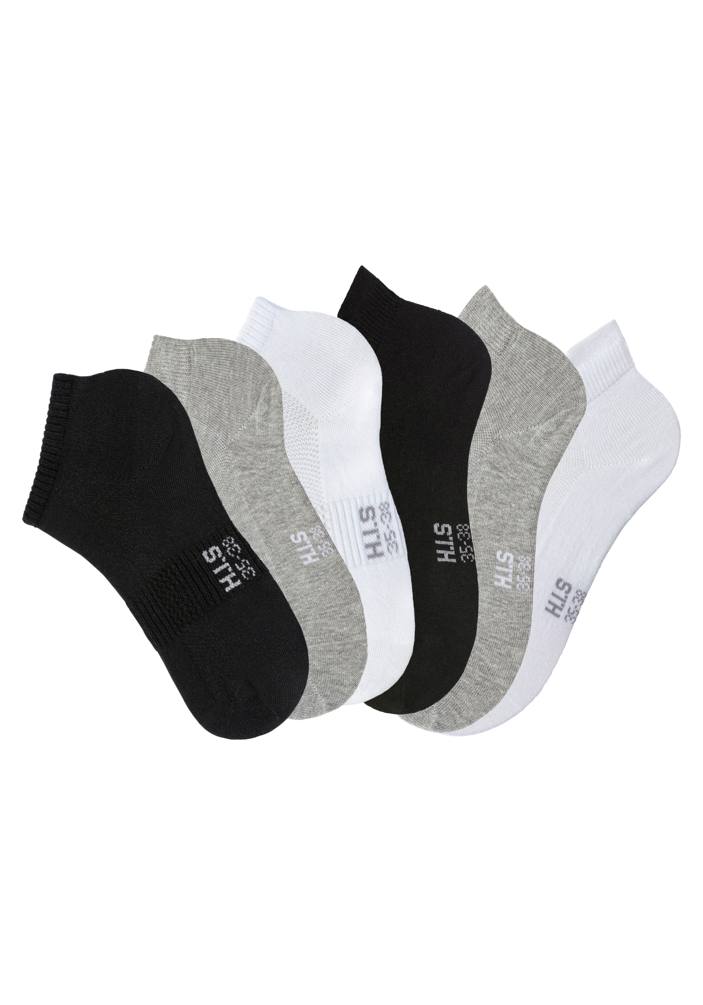 H.I.S Chaussettes de sport Packung, 6 Couple tlg. Kurzsocken und Sneakersocken in einem Pack