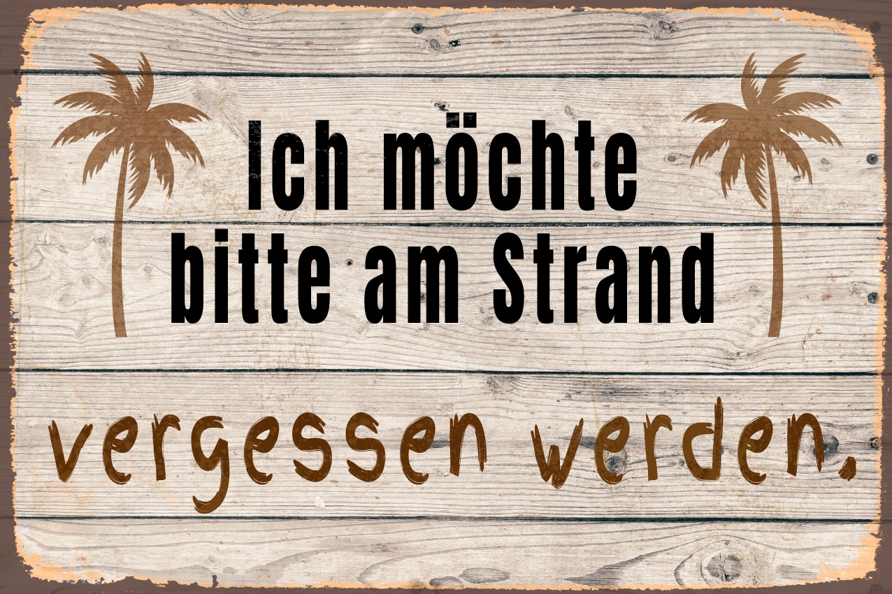 queence Tableau métallique »vergessen werden« 1 cuis tlg. Stahlschilder