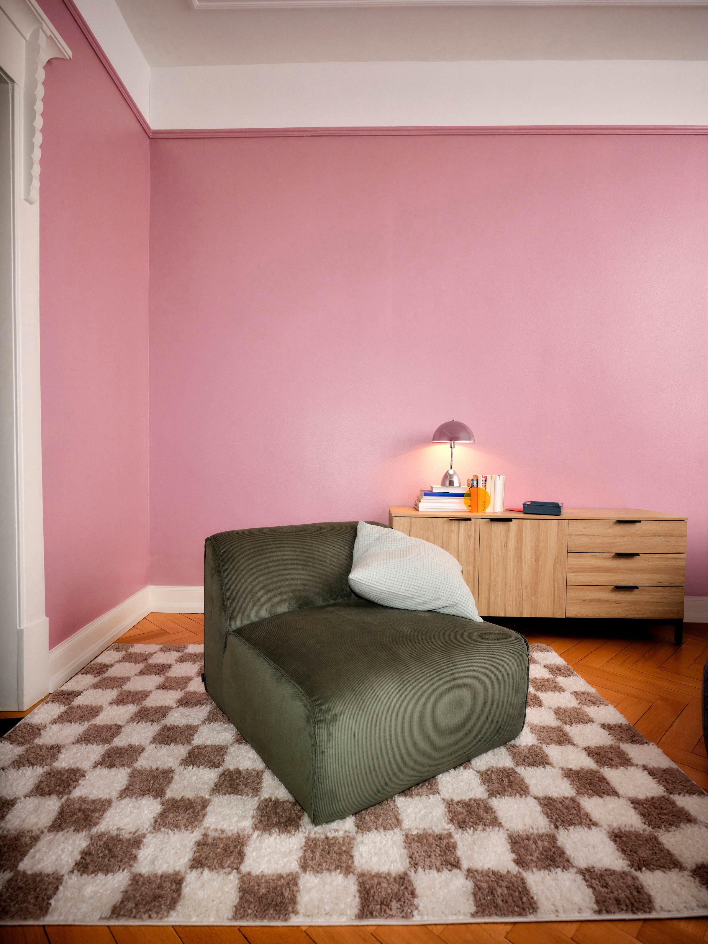 GOODproduct Tapis à poils longs »Kiiki, Karo-Muster« Rectangulaire 30 mm Höhe Kariert, auffälliges Schachbrettmuster, Wohnzimmer, Schlafzimmer