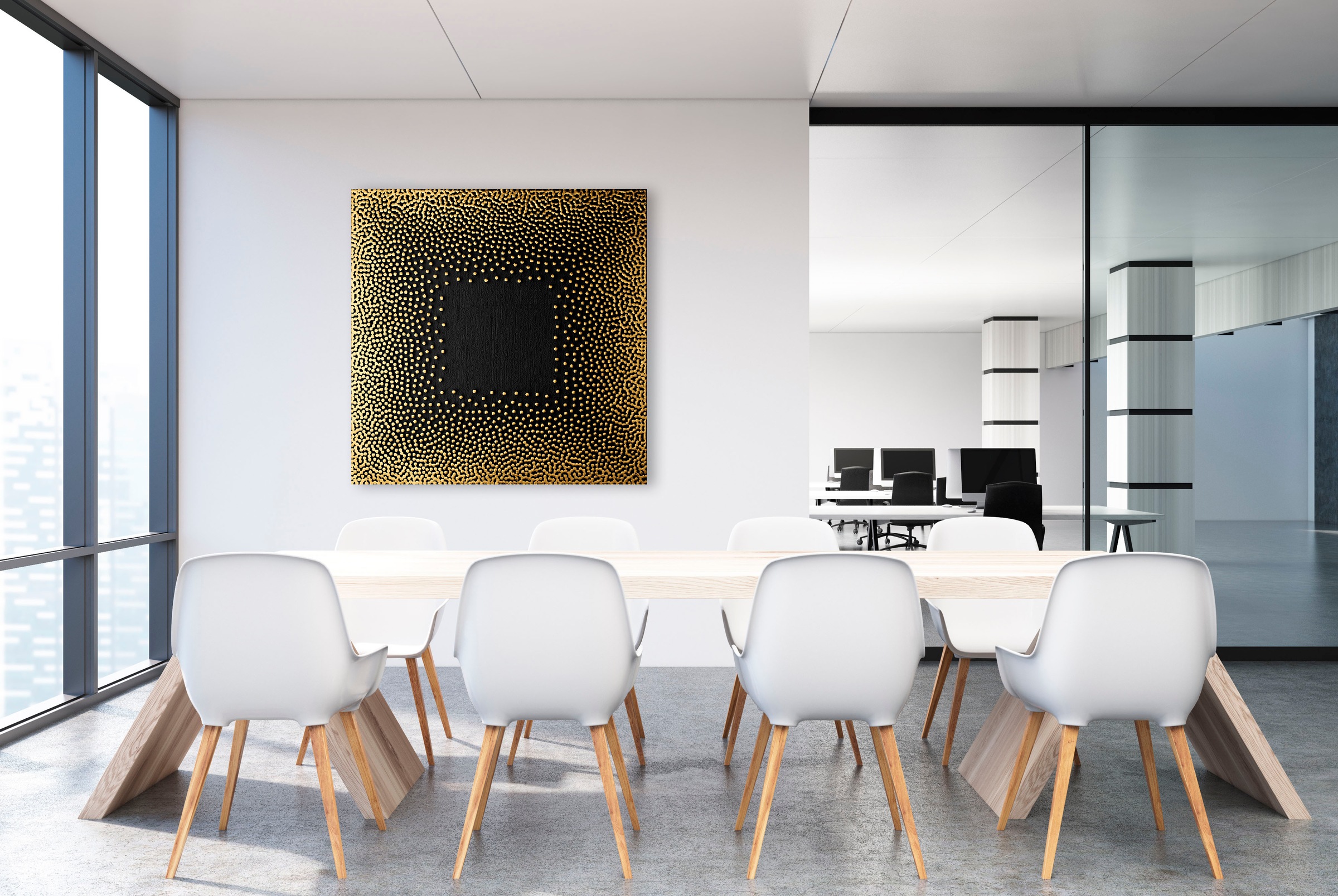 Image of GOODproduct Leinwandbild "The Frame" Abstrakt Abstrakte Kunst Modern 1 Stk. tlg. Akustikbild mit sehr guten Schallabsorptions-Eigenschaften