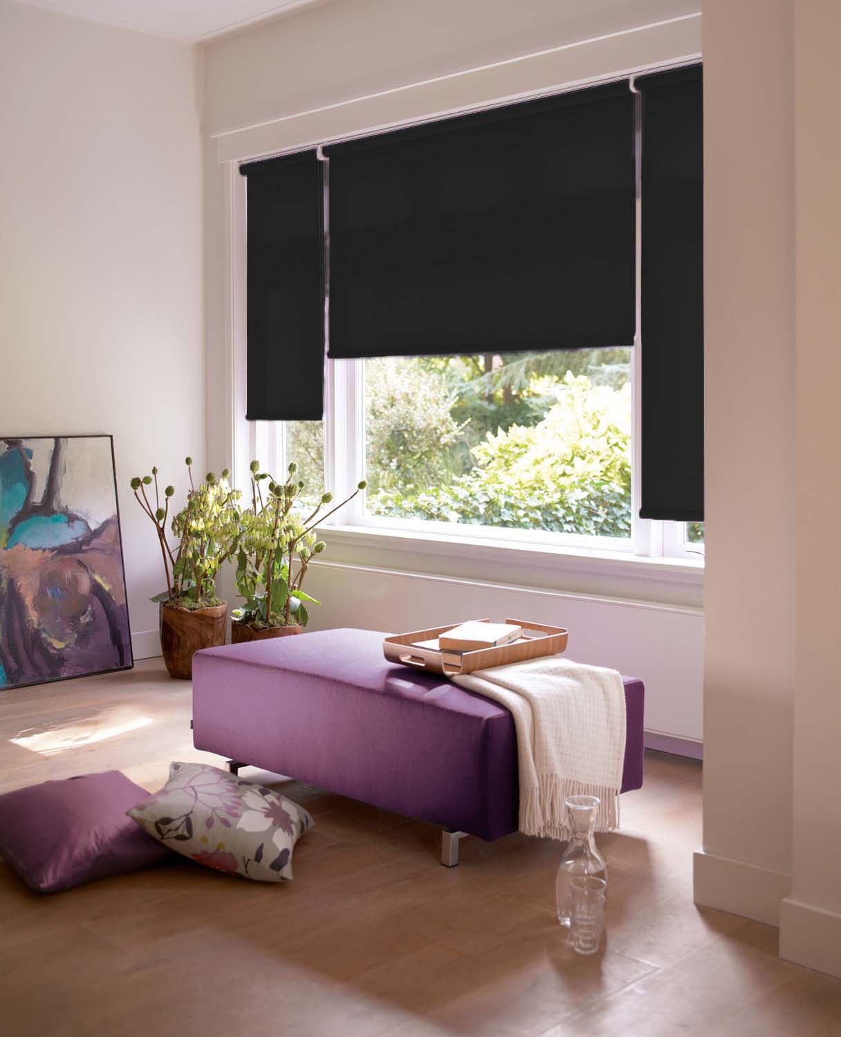 sunlines Elektrisches Rollo »Akkurollo Upcycling  appgesteuert, blickdicht, Sunlines« blickdicht ohne Bohren appgesteuert via Bluetooth