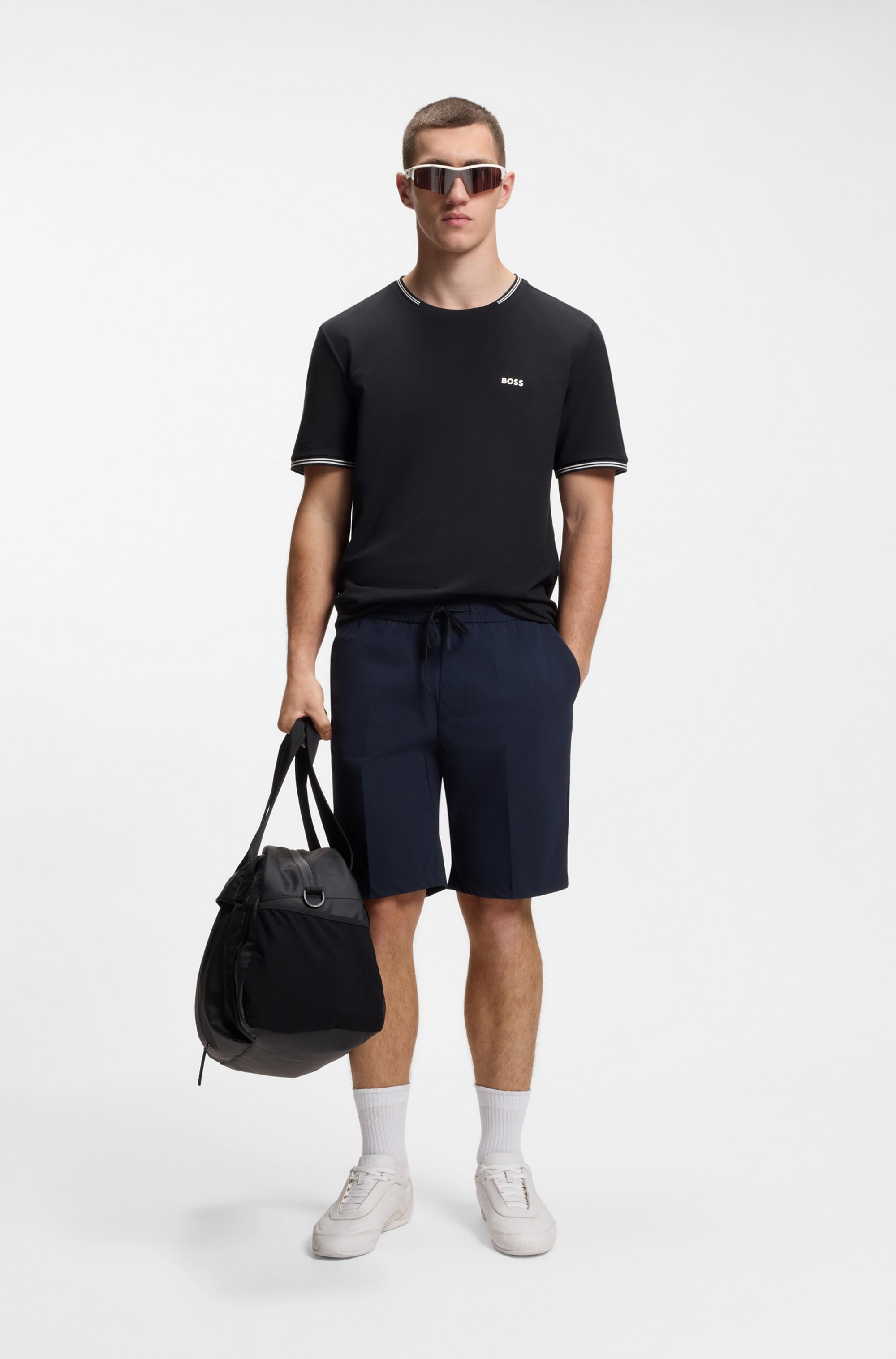 BOSS GREEN T-shirt »Taul« aus softem Stretch-Baumwoll-Piqué, Regular Fit, Kühlend
