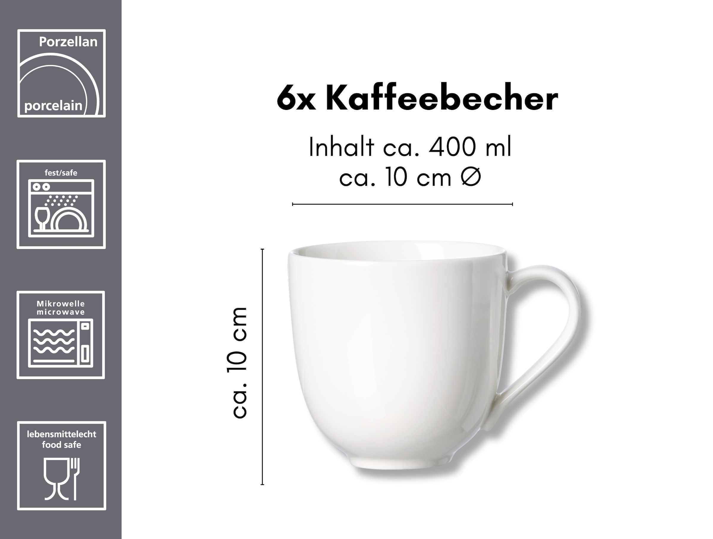 Ritzenhoff & Breker Becher »Skagen« 6-teilig, zeitlos moderne Ästhetik, 400 ml