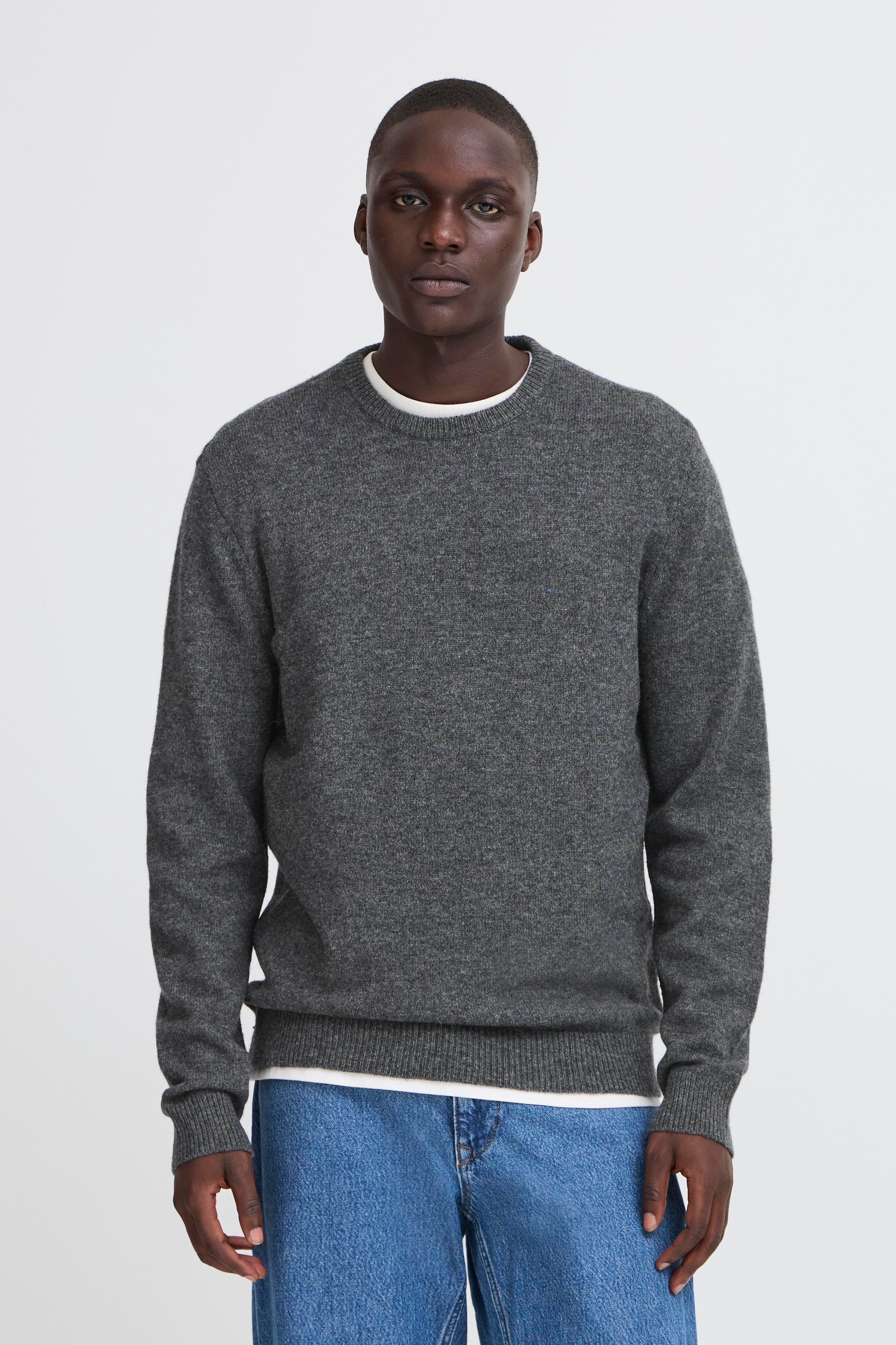 Image of Blend Strickpullover "BHBRANKO CREW KNIT" Wollmischung, regular fit