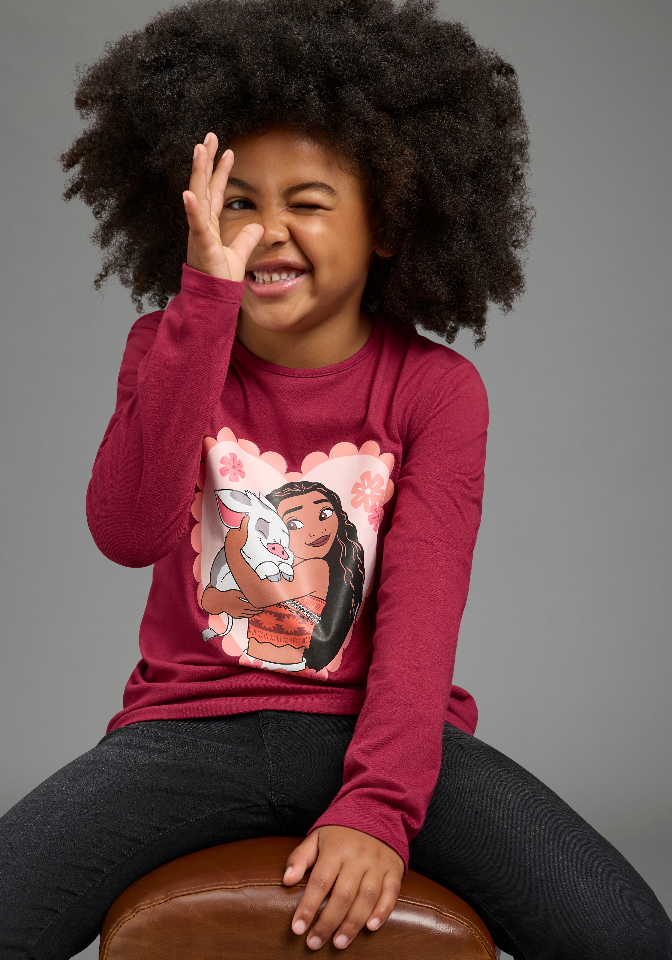 KIDSWORLD T-shirt à manches longues »VIANA Shirt, Disney« manches longues, coupe basique longueur hanches, motif imprimé