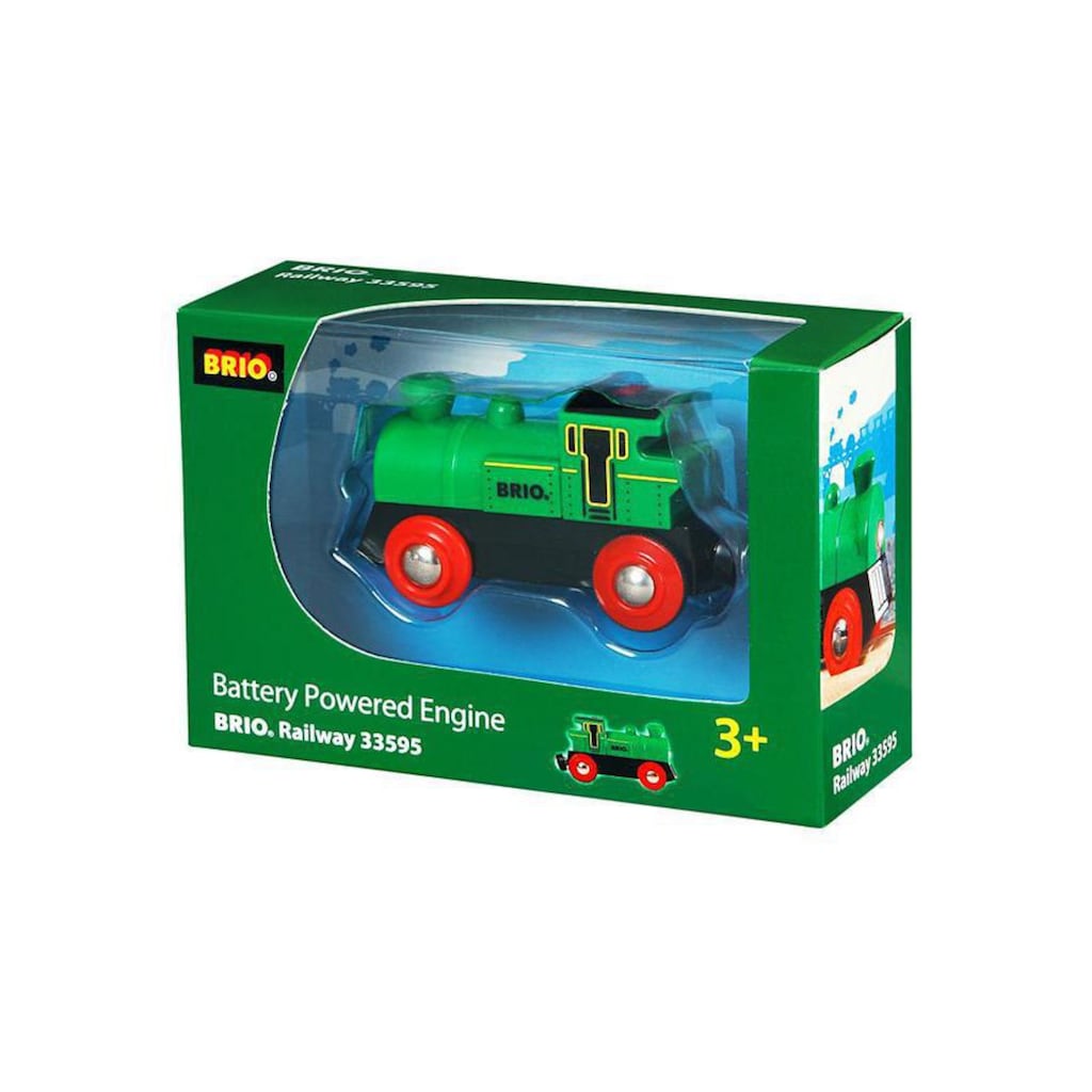 BRIO® Spielzeugeisenbahn-Lokomotive »WORLD Speedy Green Batterielok«, mit Lichtfunktion
