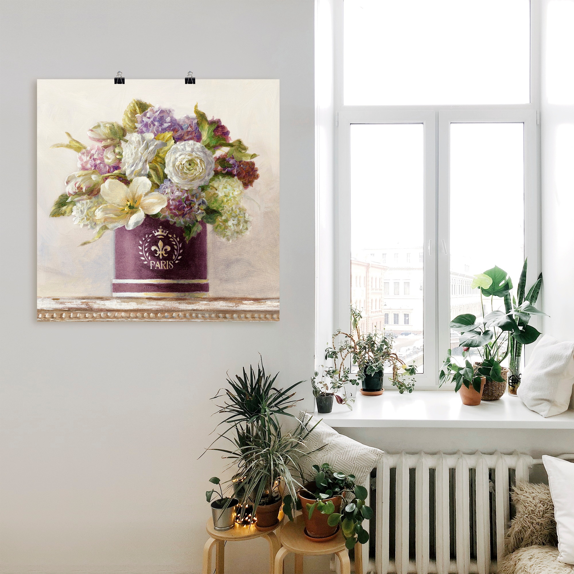 Artland Poster »Tulpen in Auberginer Hutschachtel« Fleurs 1 cuis tlg. ohne Rahmen