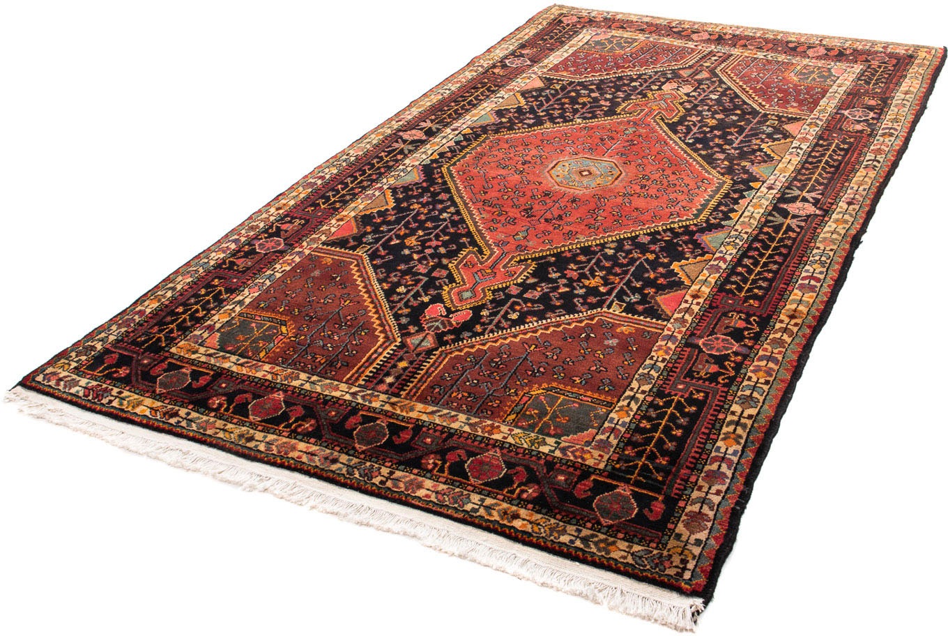 Image of morgenland Orientteppich »Perser - Nomadic - 236 x 142 cm - dunkelblau«, rechteckig, 10 mm Höhe, Wohnzimmer, Handgeknüpft, Einzelstück mit Zertifikat bei Ackermann Versand Schweiz