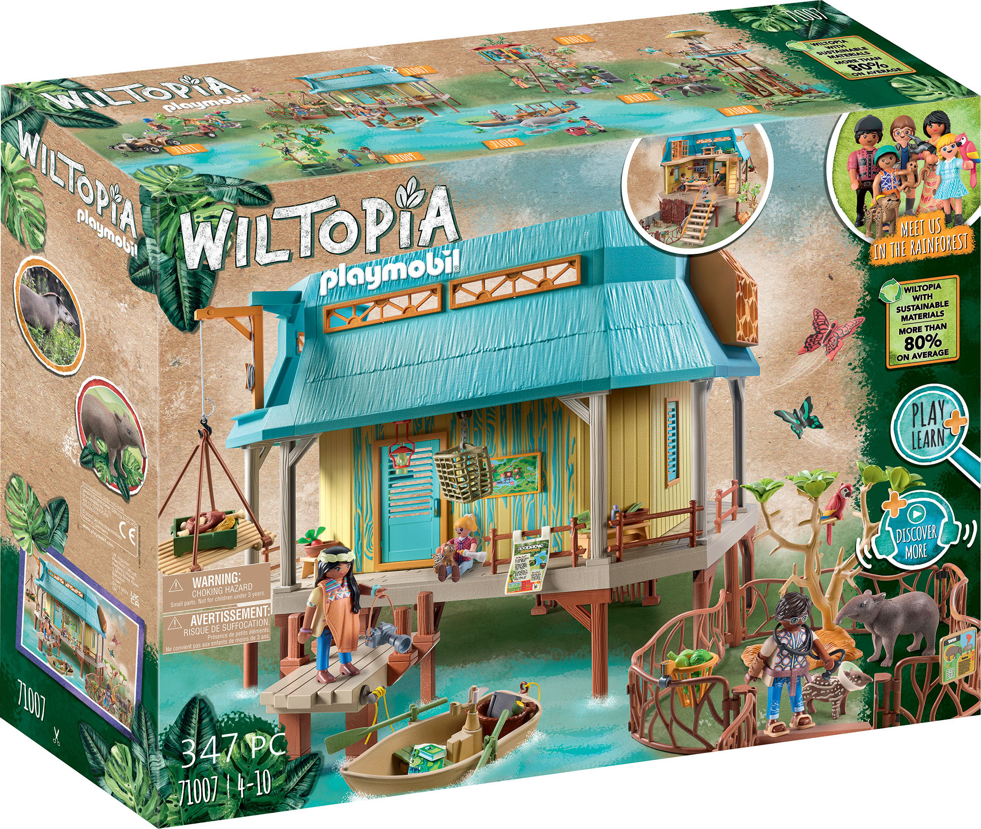 Konstruktions-Spielset »Wiltopia - Tierpflegestation (71007), Wiltopia«, (347 St.),...