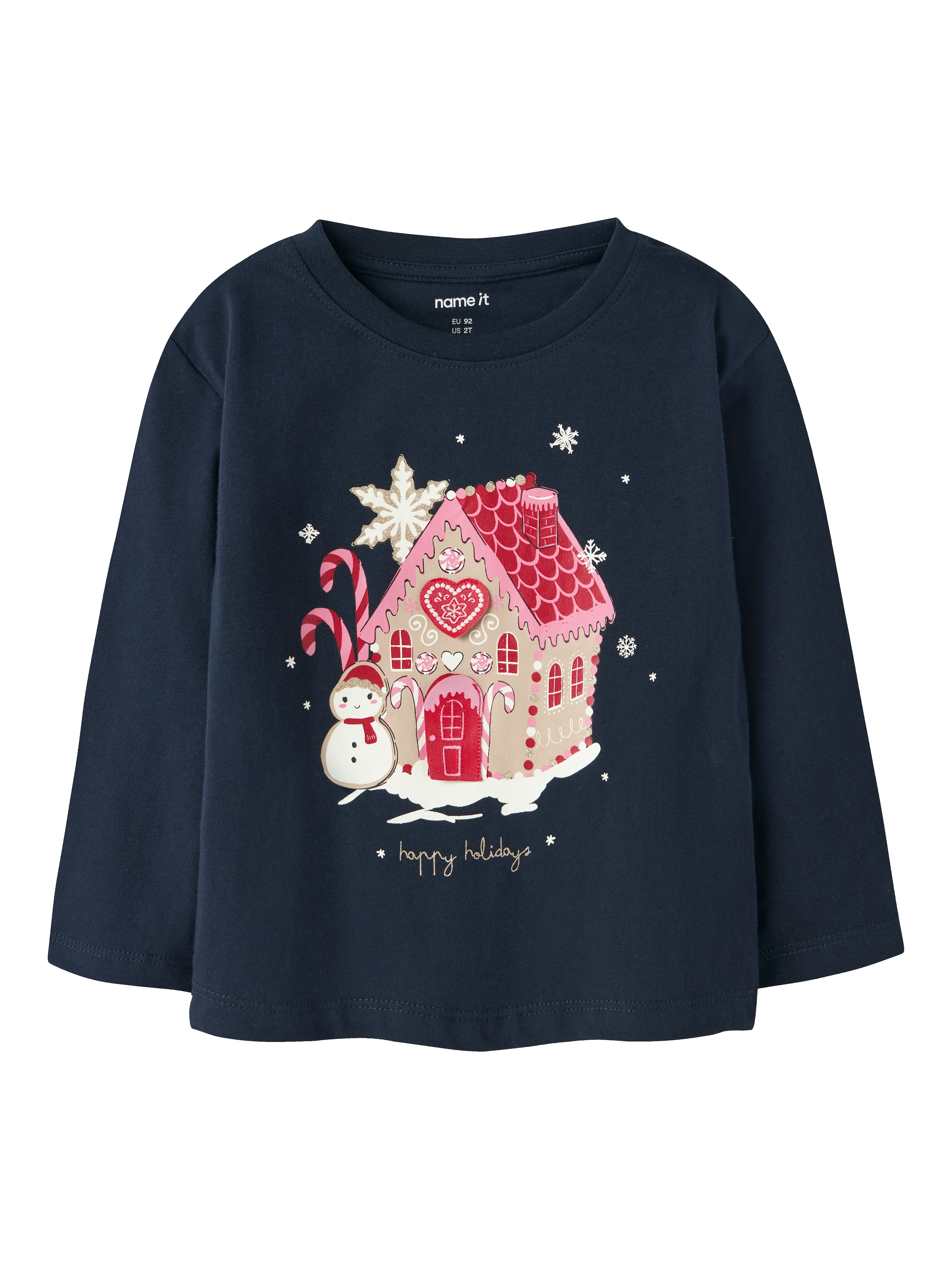 Name It T-shirt à manches longues »NMFREPOLER LS NREG TOP BOX« Weihnachten, Baumwolle