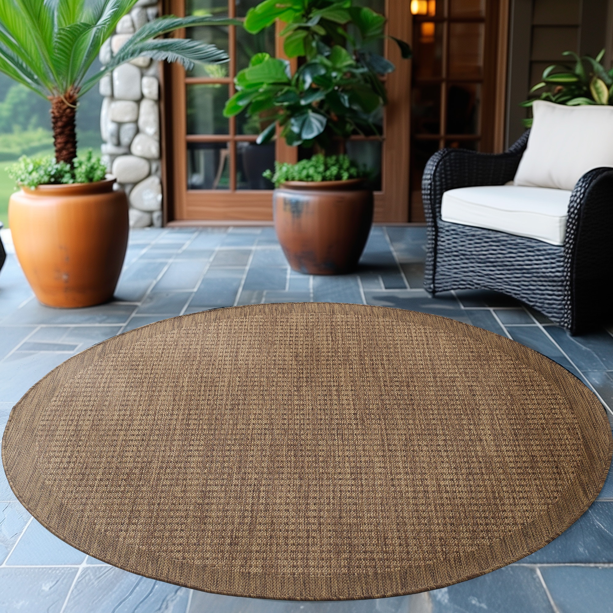 Image of Ayyildiz Teppiche Outdoorteppich "GIZA 1410, auch als Läufer und Rund" rund 3 mm Höhe Läufer, In- und Outdoor, Wetterfest, Wasserabweisend, robust