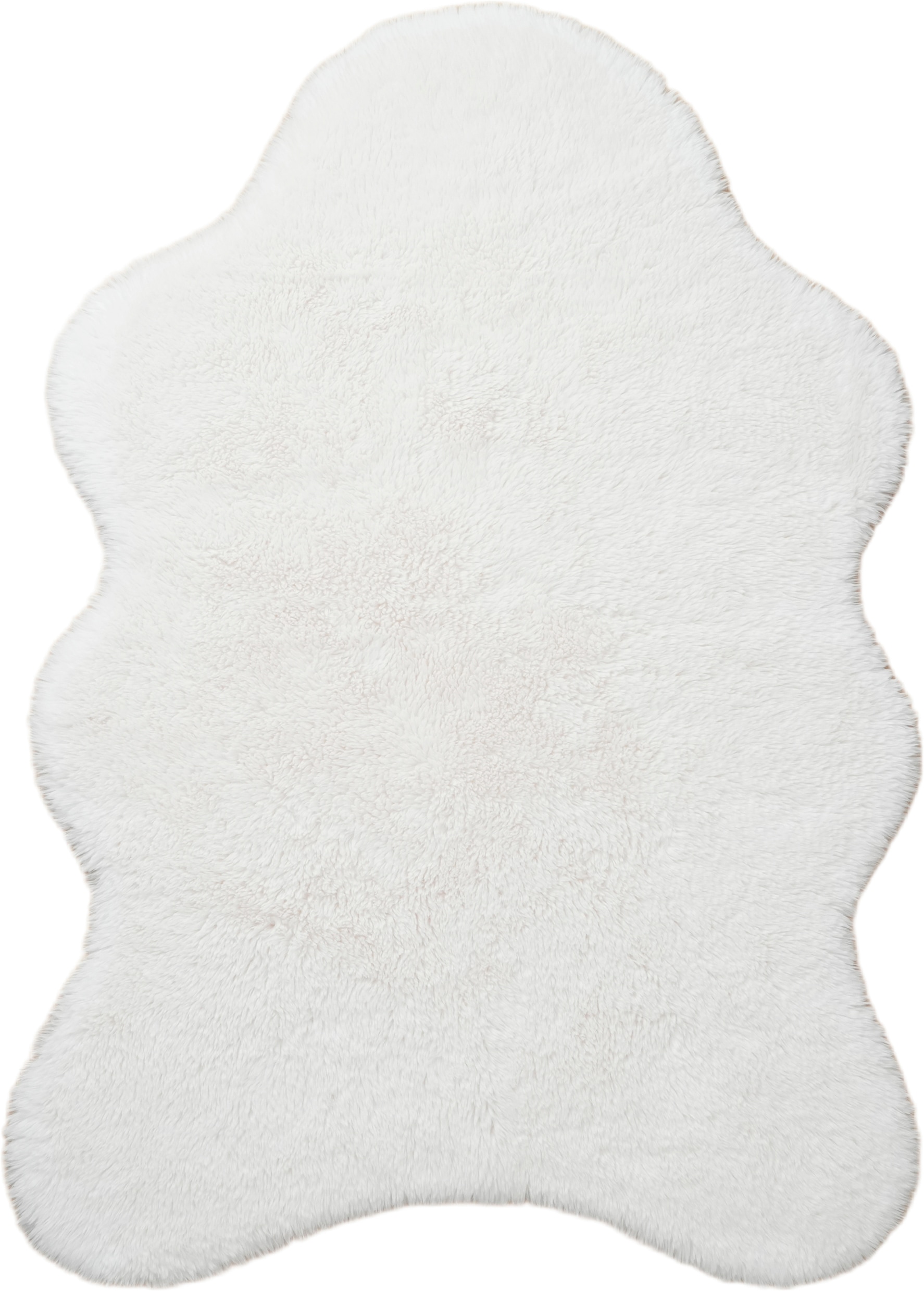 GOODproduct Hochflor-Teppich »Mollin, Fellform, leichter Glanz« rechteckig 30 mm Höhe Kunstfell, Fellimitat, waschbar, flauschig, weich, Wohnzimmer