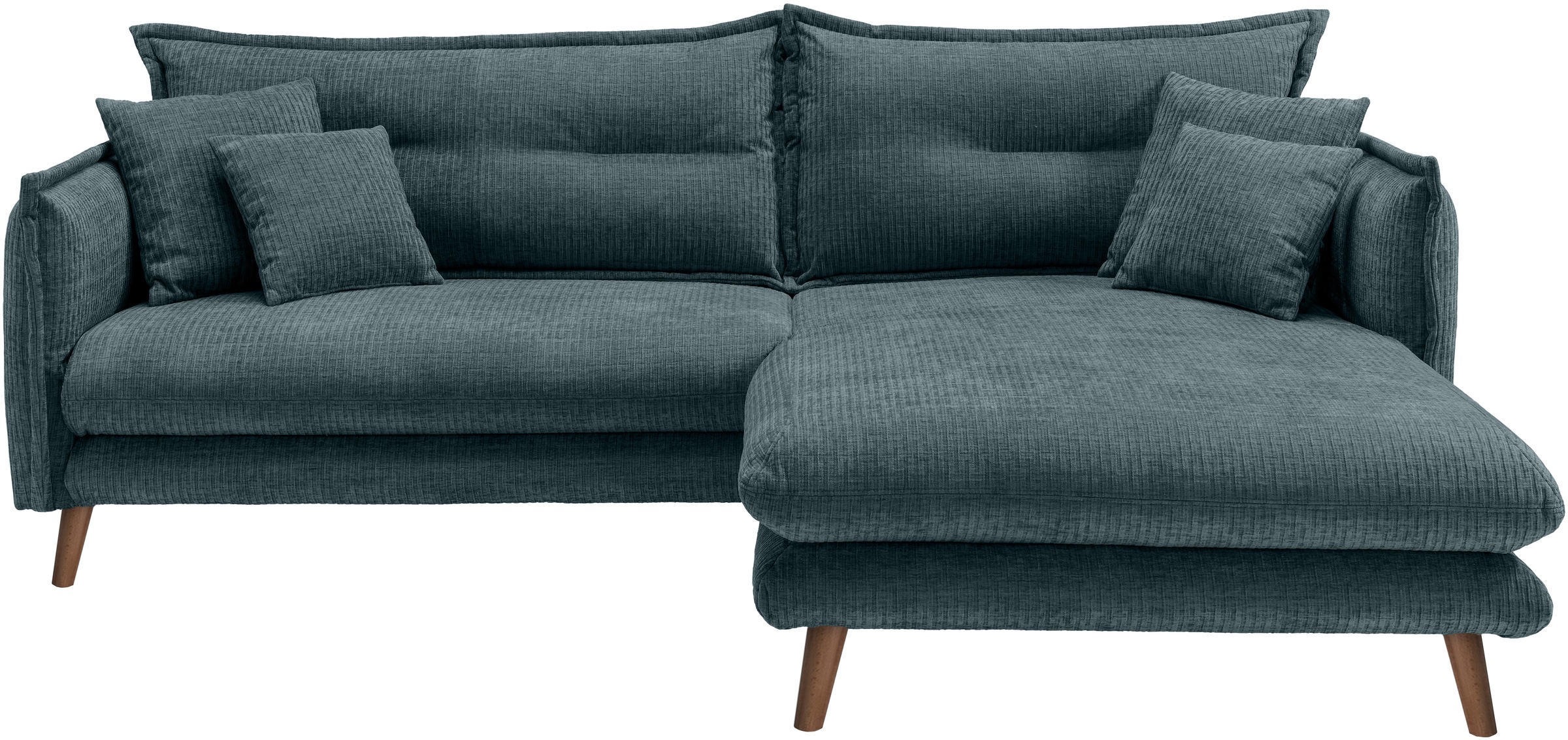 INOSIGN Ecksofa »Lazio modern und bequem, schmale Armlehnen, tolle Detailverarbeitung«, zwei verschiedene Fussfarben wählbar