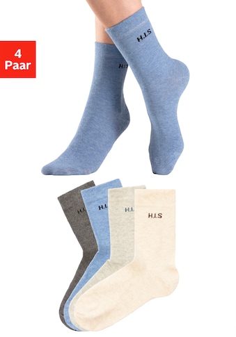 Socken, (Set, 4 Paar), ohne einschneidendes Bündchen