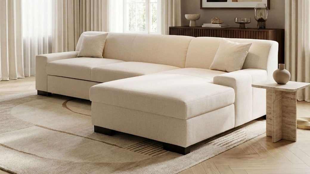 GOODproduct Ecksofa »Faxe 268 x 153 cm, auch mit Schlaffunktion« L-Form, aus pflegeleichtem, weichem Luxus-Microfaser Bezug