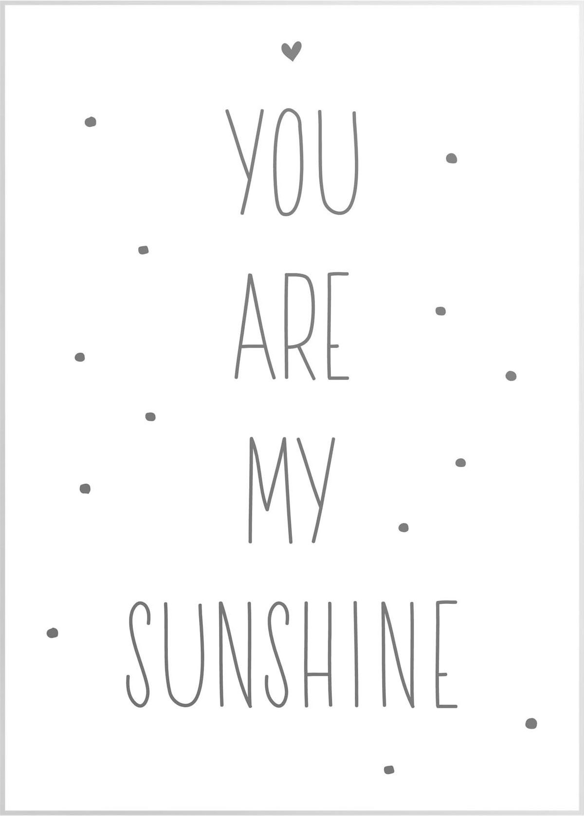 Image of Reinders! Wandbild »Slim Frame White 50x70 You Are My Sunshine« bei Ackermann Versand Schweiz