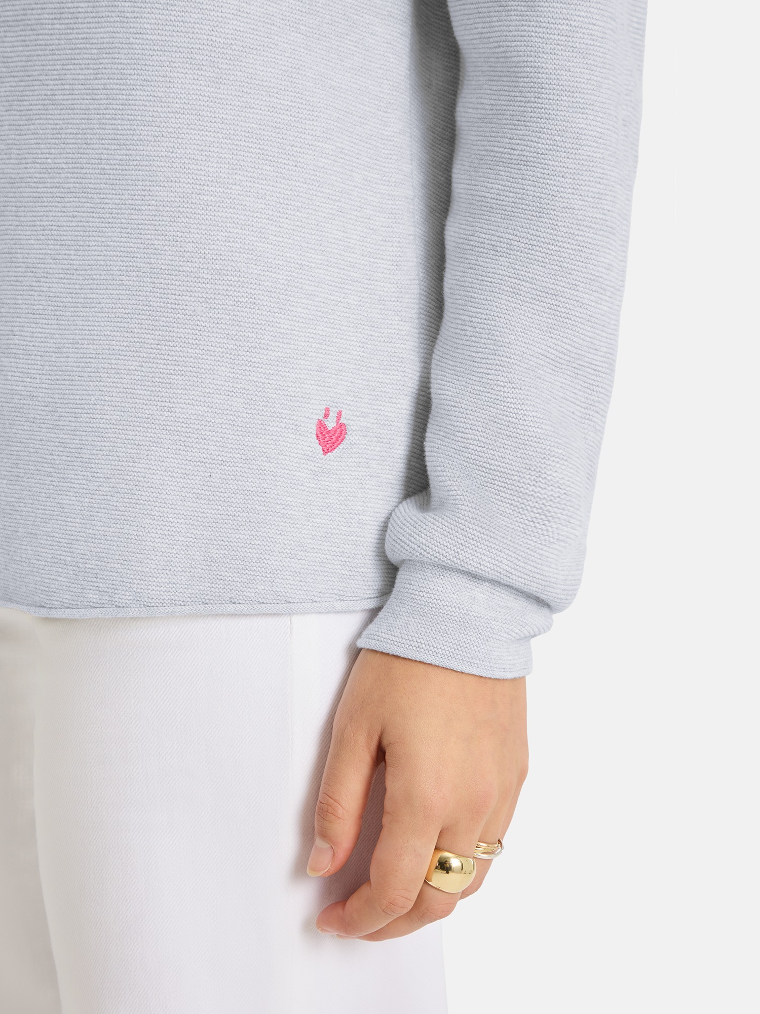 Lieblingsstück Rundhalspullover »BiancaEP« aus reiner Baumwolle, unifarbenes Design