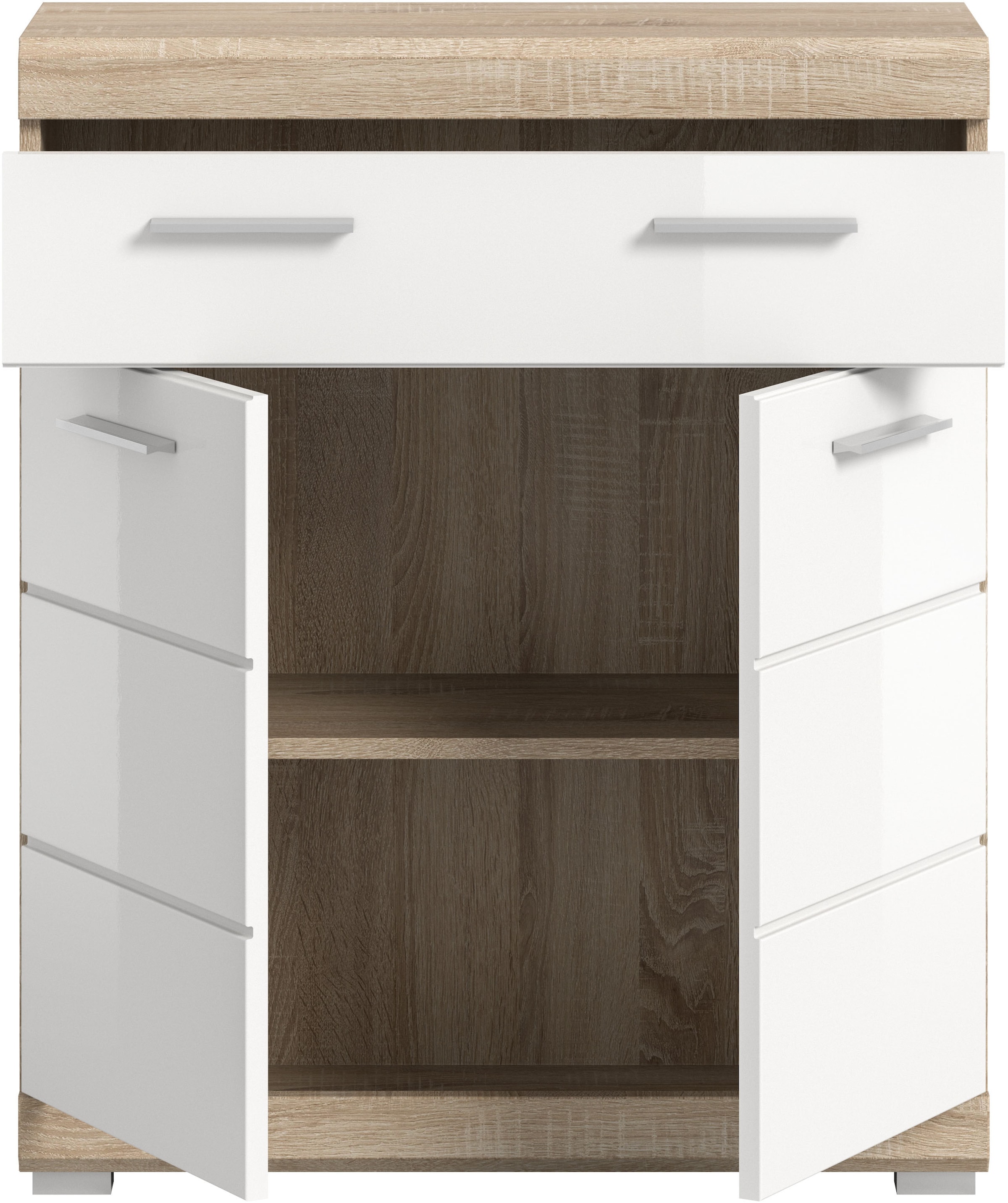 INOSIGN Armoire basse »SIENA, Breite 74cm, 2 Tür, 1 Schubkasten, 2 Fächer, MDF-Front« TOPSELLER!,  in verschiedenen Farben erhältlich, Badmöbel, Badschrank, Kommode, Bad