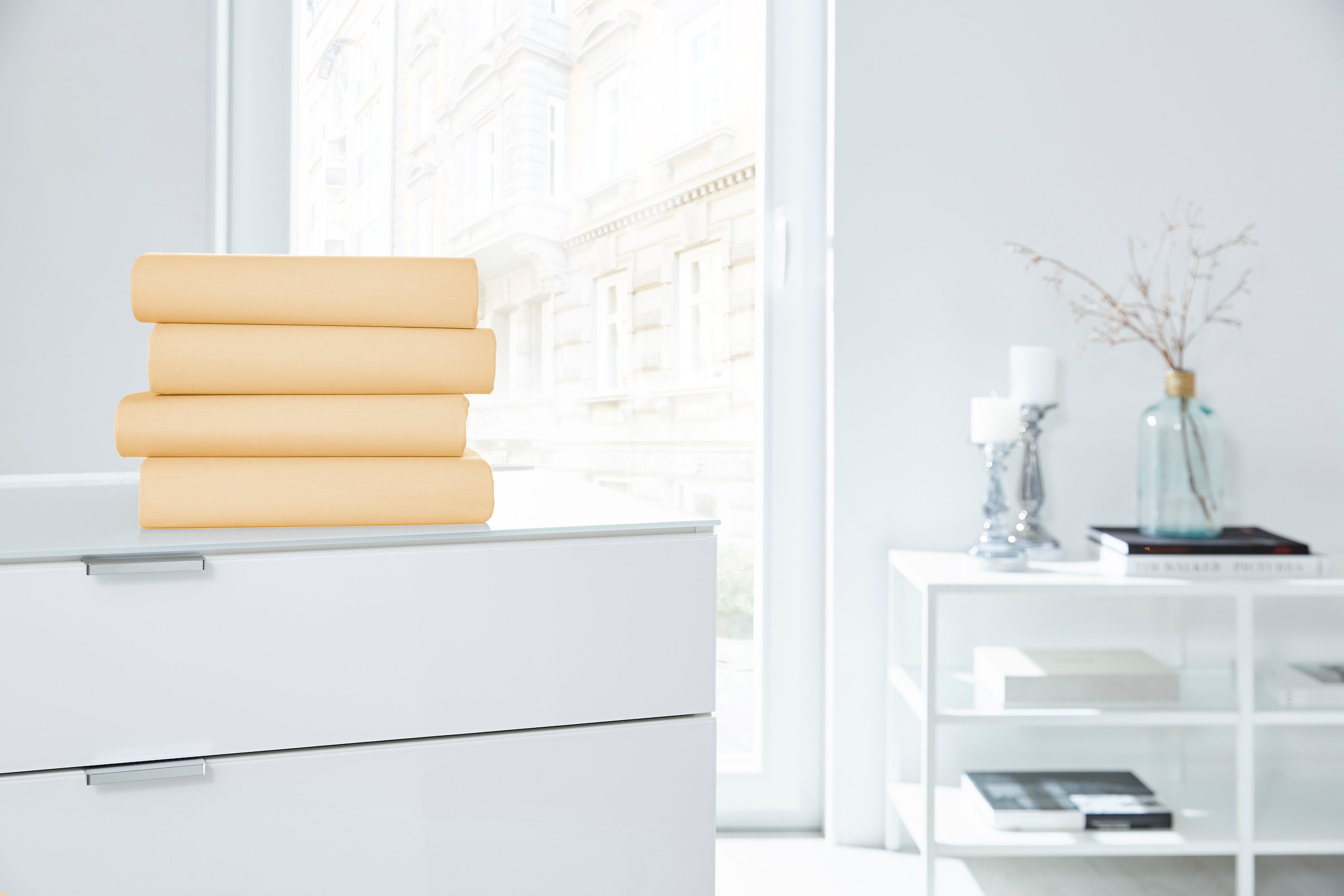 Primera Draps de lit »Elasthan-Feinjersey« PREMIUM, aus 95% gekämmter Baumwolle und 5% Elasthan, bis 28 cm Höhe