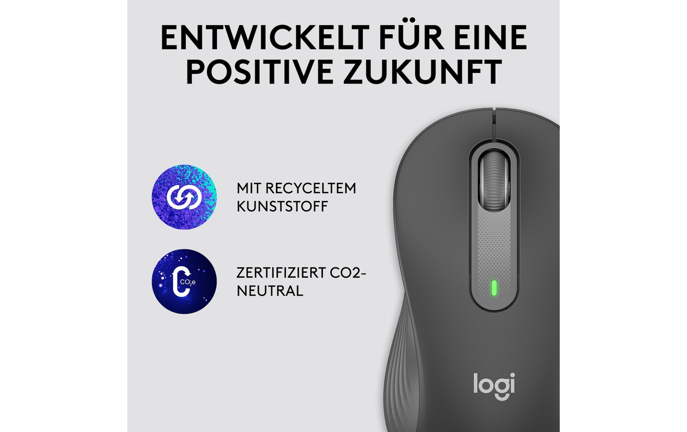 Logitech Maus »Signature M650 L left Graphite«, kabellos