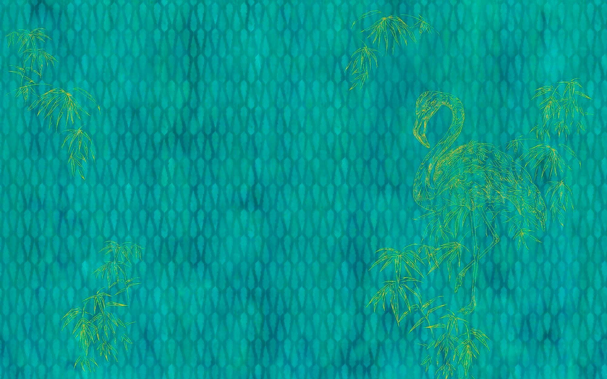 Image of Komar Vliestapete "Wild Flamingo" (Breite x Höhe), Vliestapete, 100 cm Bahnbreite