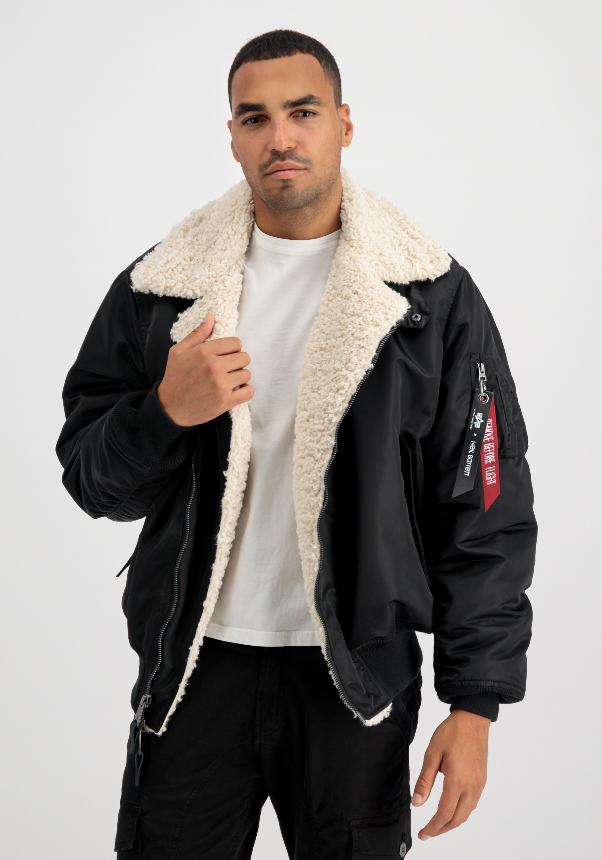 Bomberjacke »ALPHA INDUSTRIES Men - Bomber Jackets NB MA-1 B3 Biker Jacket«