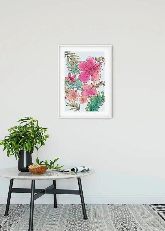 Komar Bild »Ariel Flowers«, Disney, (1 St.), Wandbild zur Dekoration im Kinderzimmer - ohne Rahmen