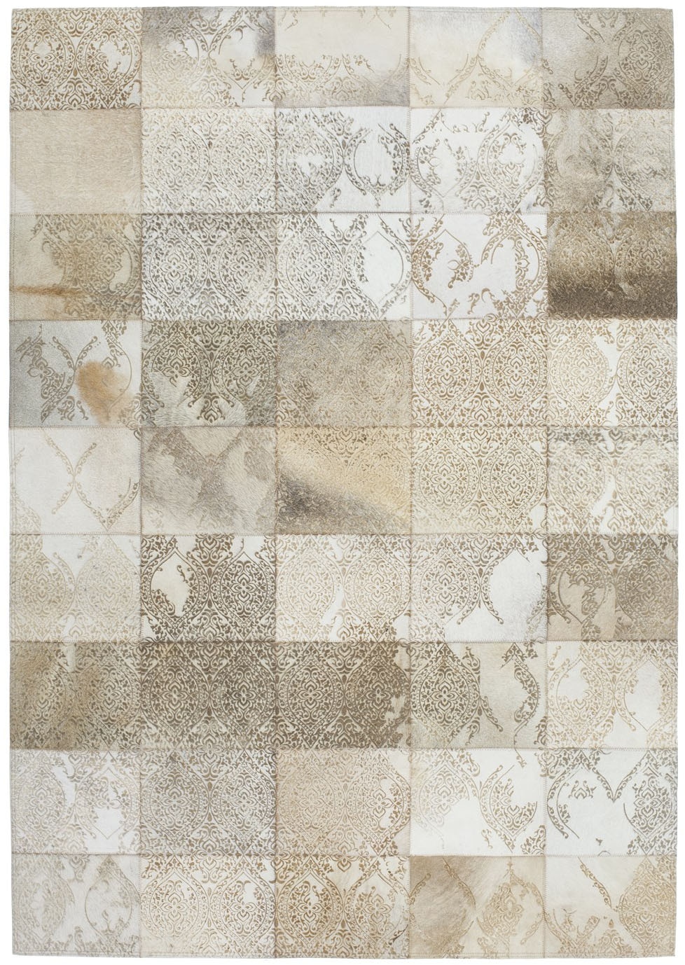 Kayoom Teppich »Cobra 343« rechteckig 18 mm Höhe Teppich aus Leder, gelasertes Design, handgefertigtes Unikat