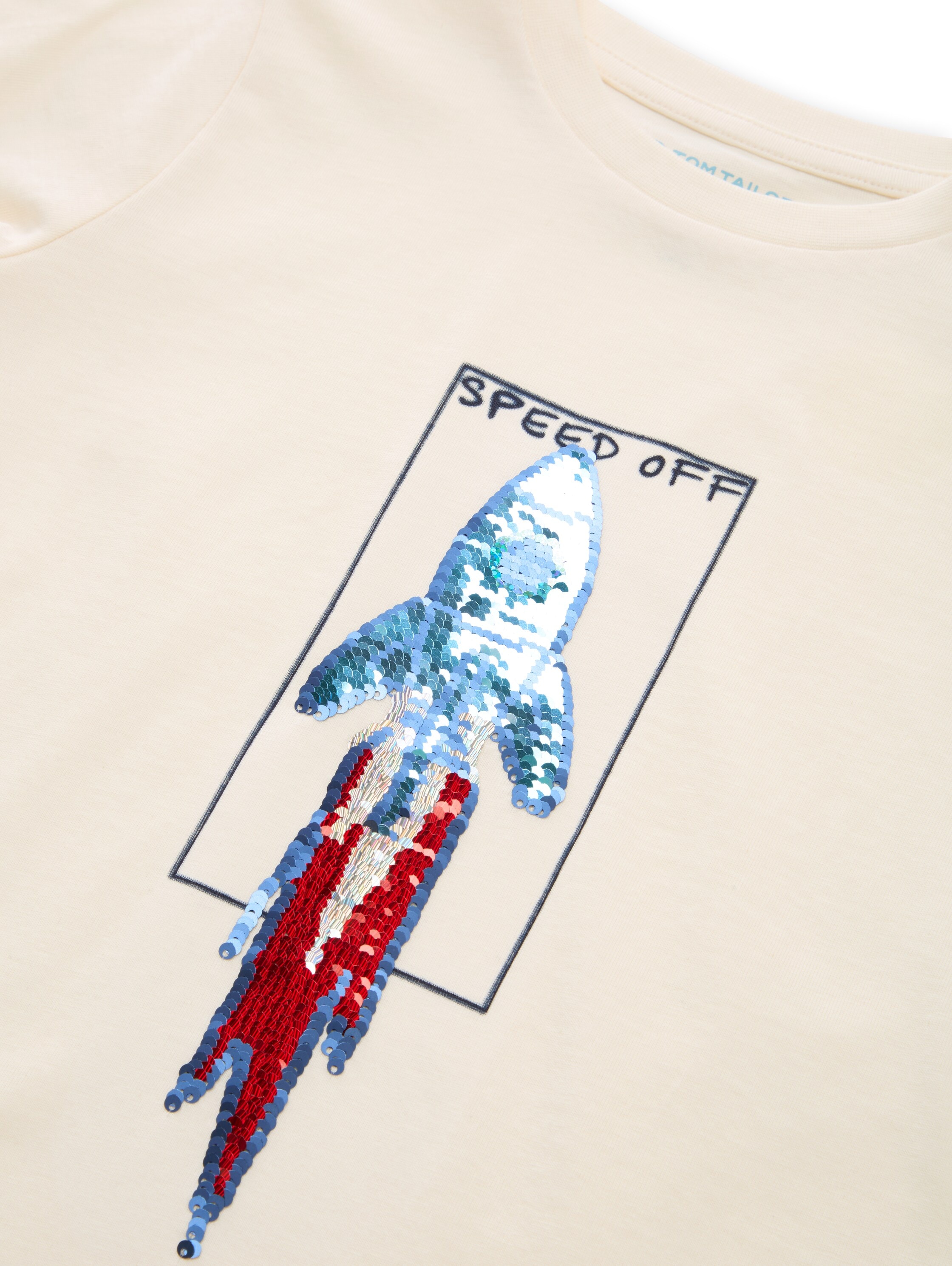 TOM TAILOR T-shirt à manches longues mit Pailetten