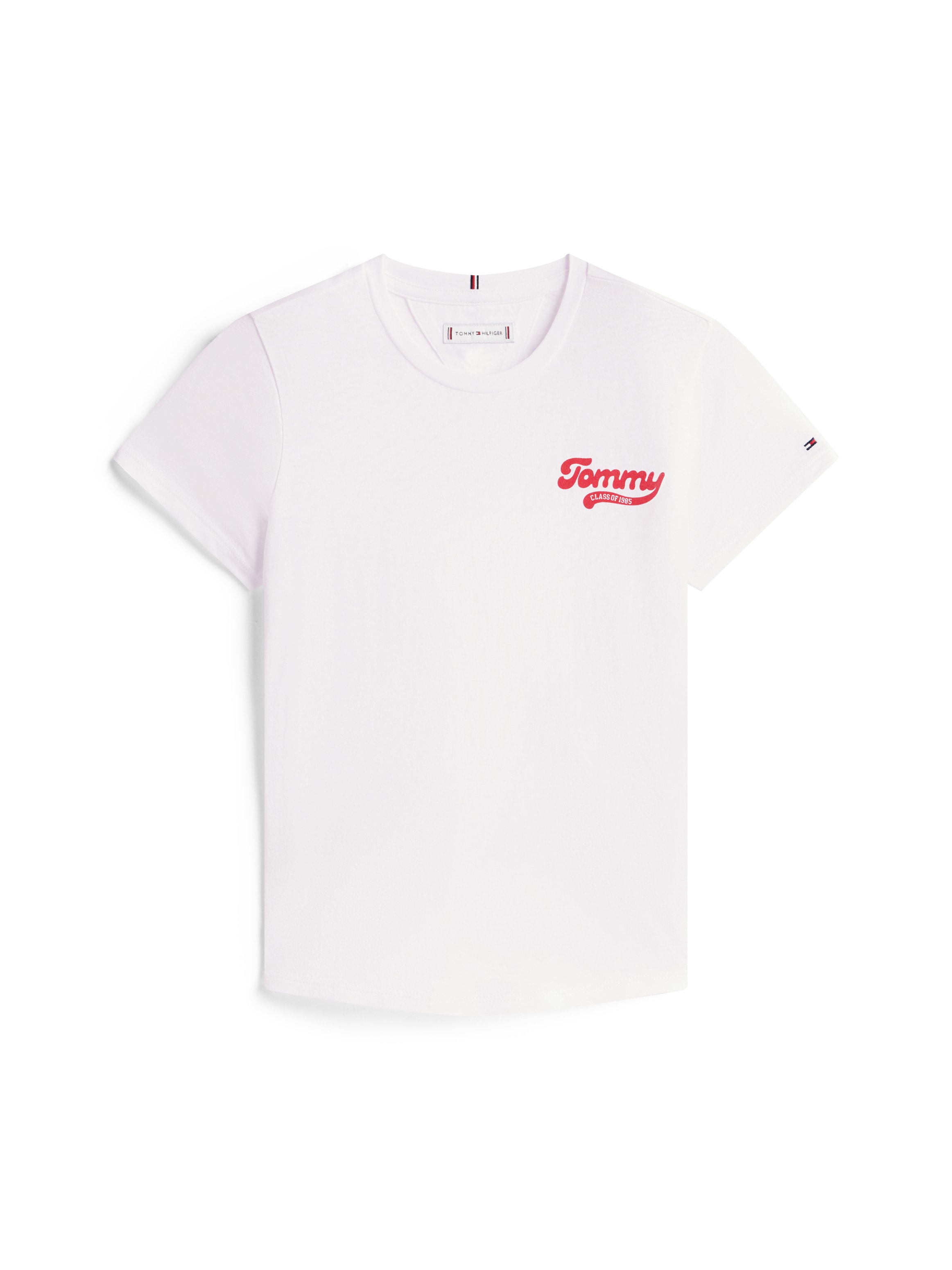 Tommy Hilfiger T-Shirt »TOMMY GRAPHIC FLOCK TEE S/S« Kinder bis 16 Jahre, Druck