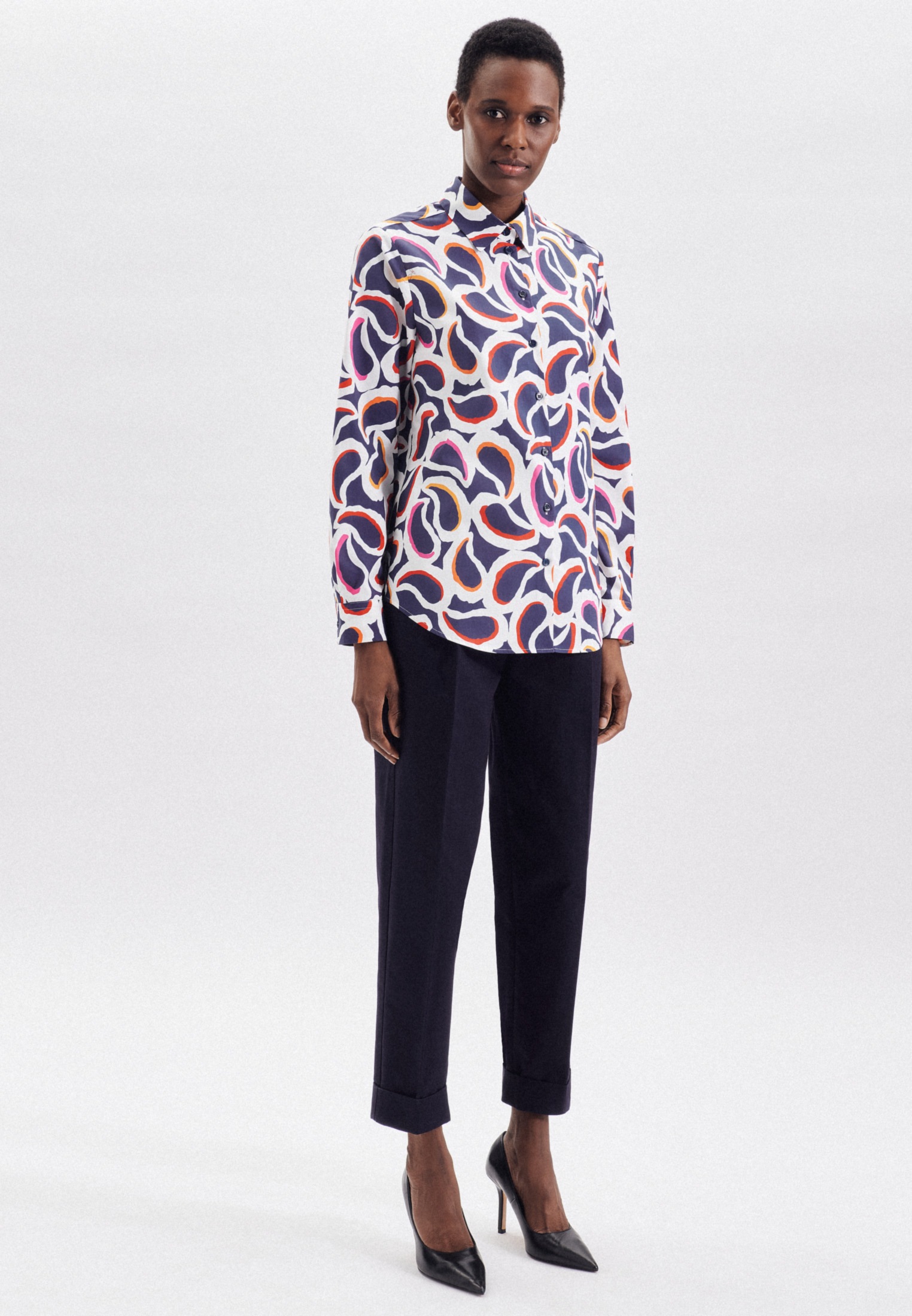 Image of seidensticker Hemdbluse »Schwarze Rose«, Langarm Kragen Paisley bei Ackermann Versand Schweiz