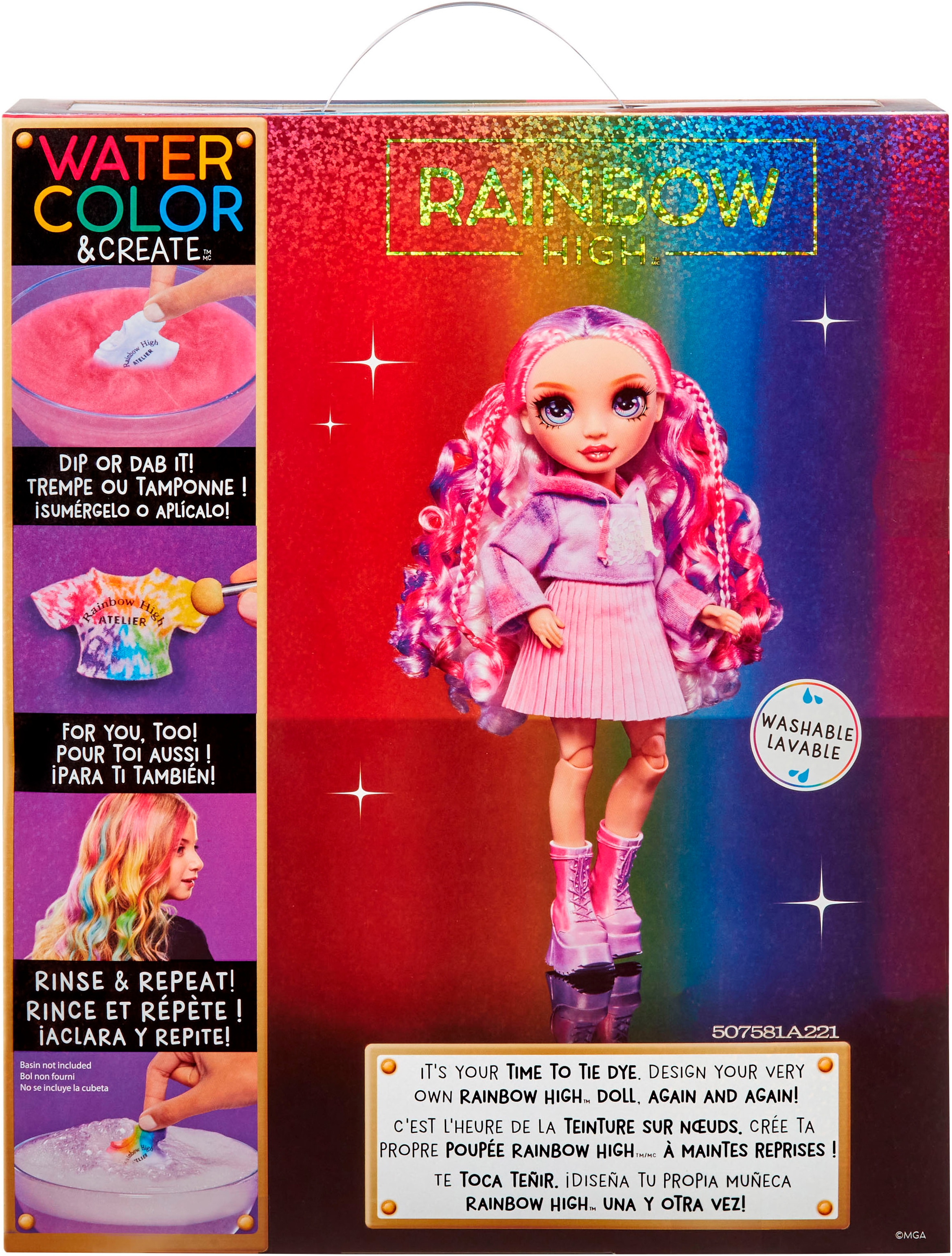 RAINBOW HIGH Poupée à habiller »Rainbow High WaterColor & Create NEW Theme Dolls - purple eyes«