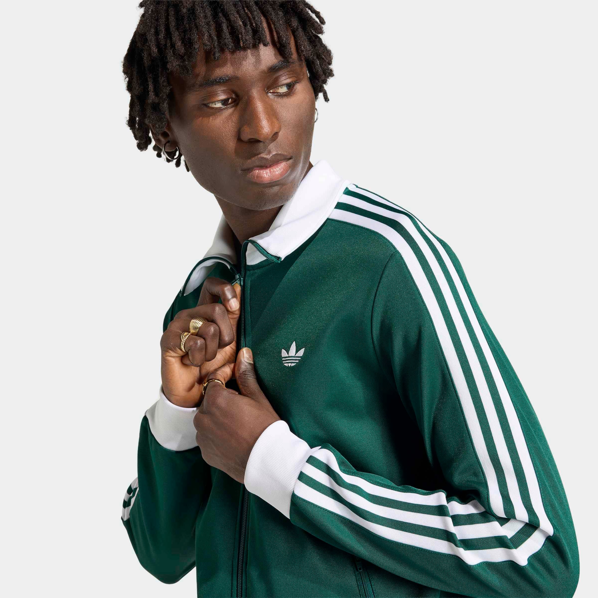 adidas Originals Trainingsjacke »BECKENBAUER ORIGINALS« mit Rundhalsausschnitt, aus Baumwolle und Polyester, in normaler Länge