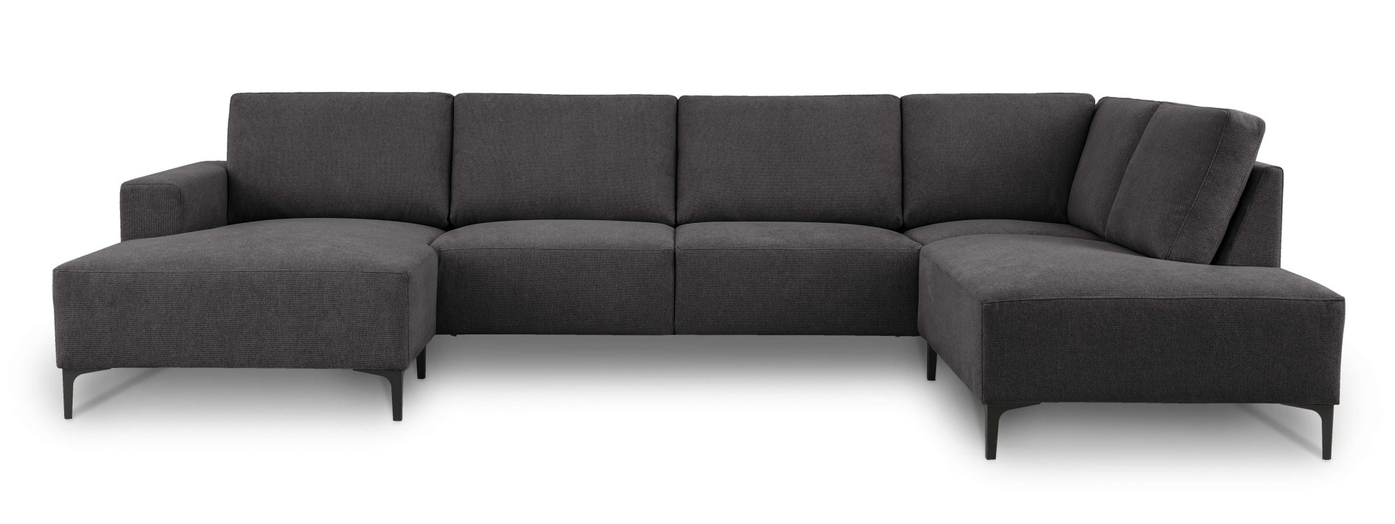 Home affaire Wohnlandschaft »Tournon U-Form, XXL Sofa, Breite 333 cm, Webstoff, Chenille«, Designsofa im nordischen Stil, Wellenunterfederung, Metallfüsse