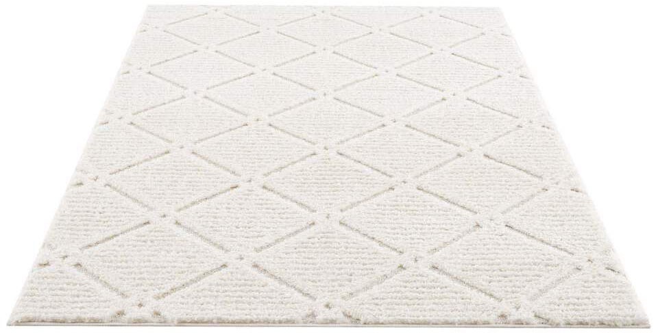 Image of Carpet City Hochflor-Teppich »Focus«, rechteckig, 20 mm Höhe, besonders weich, Uni Farben, Rauten-Optik, 3D-Effekt, Wohnzimmer & Schlafzimmer bei Ackermann Versand Schweiz