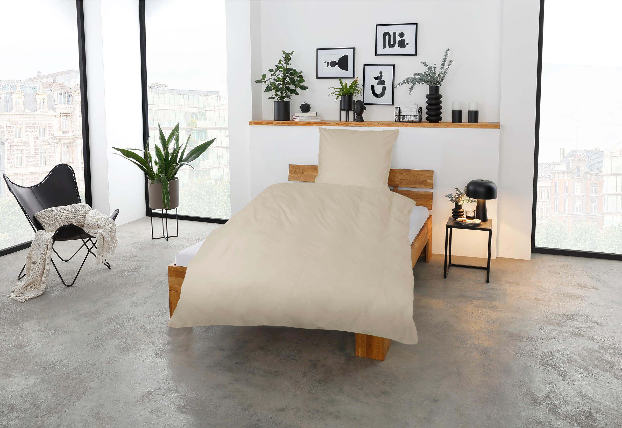 CASATEX Bettwäsche »Uni«, Uni Design, Reissverschluss, tolle Farben