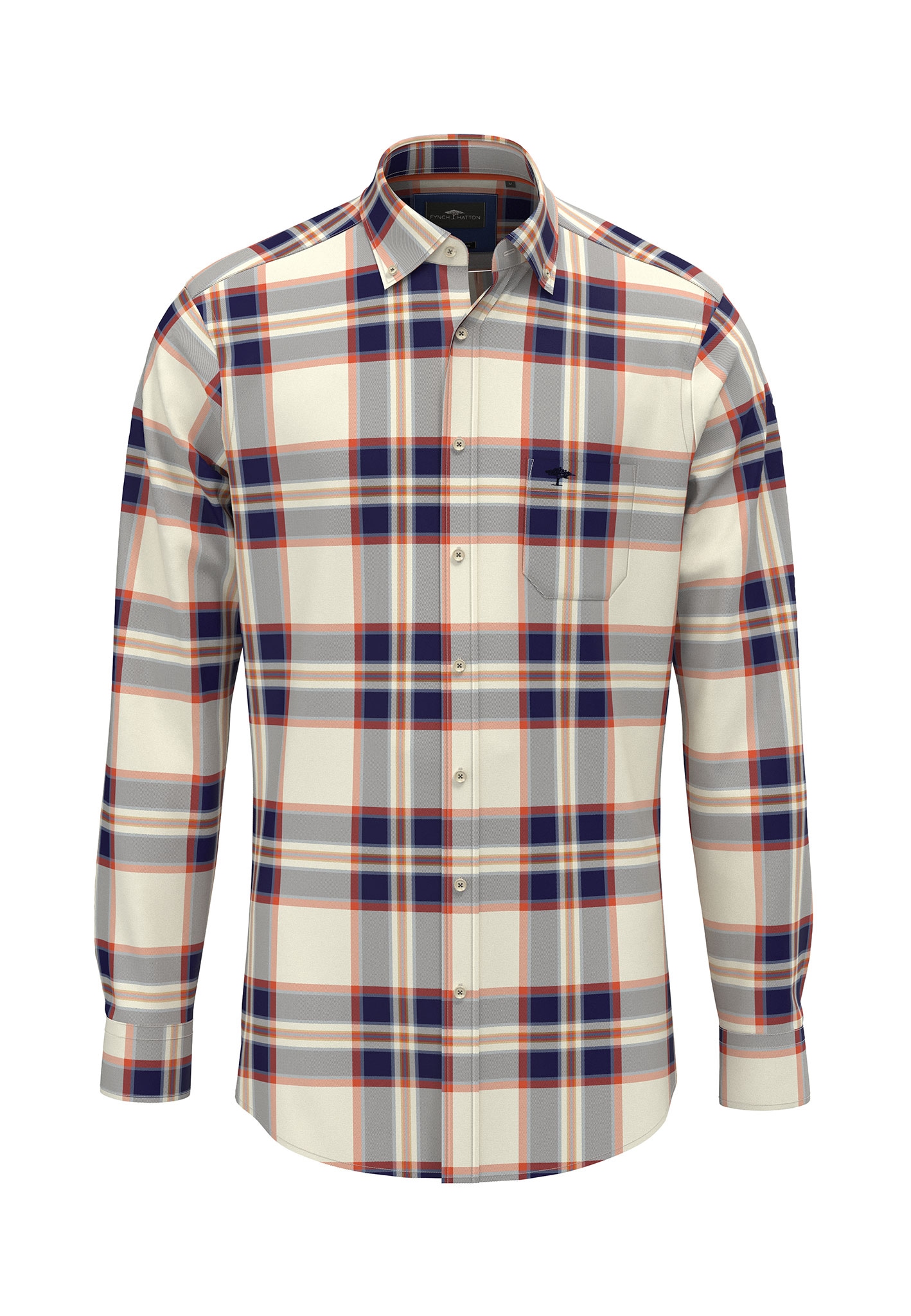 Image of FYNCH-HATTON Karohemd mit klassischem Button-Down-Kragen