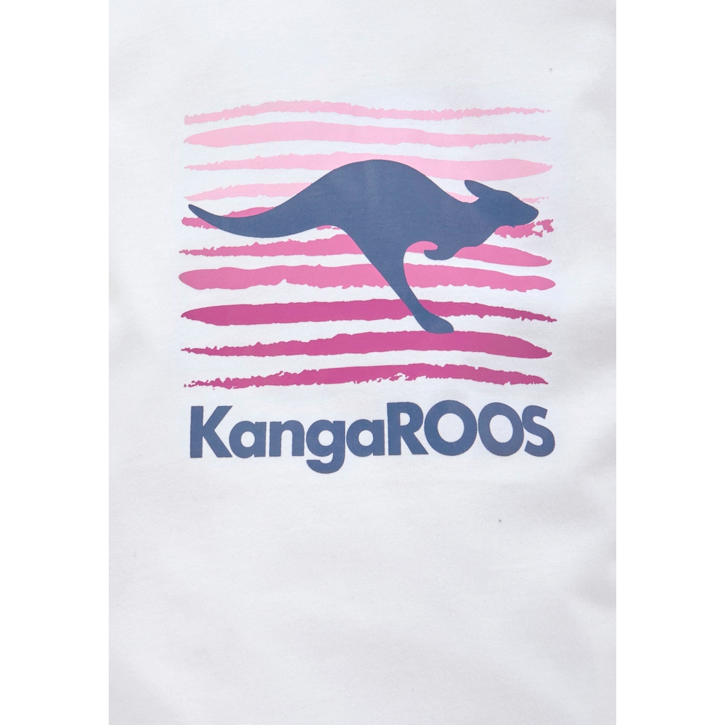 KangaROOS T-Shirt, mit grossem Logodruck