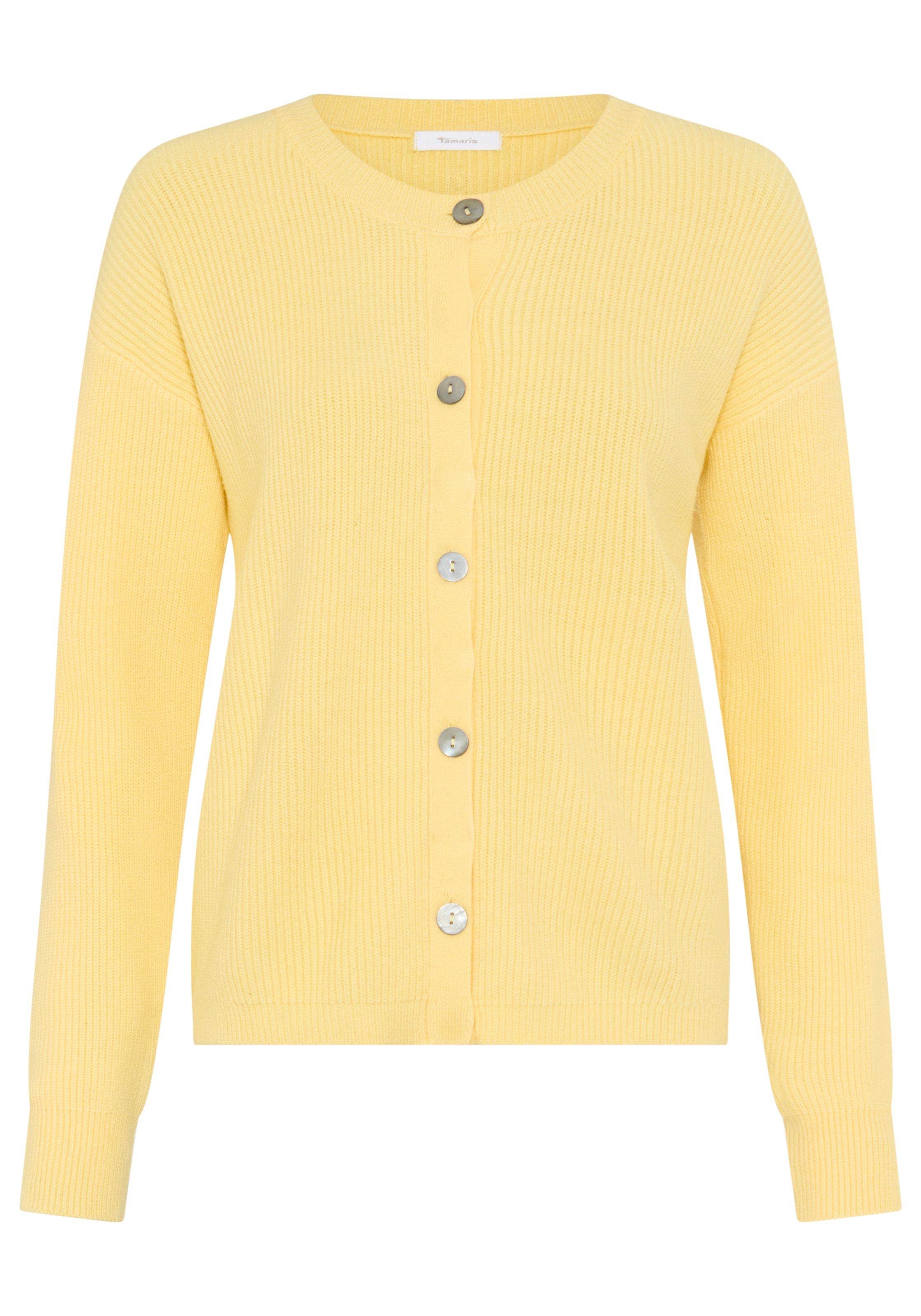 Tamaris Veste en tricot mit trendigem Schnitt und Knopfleiste