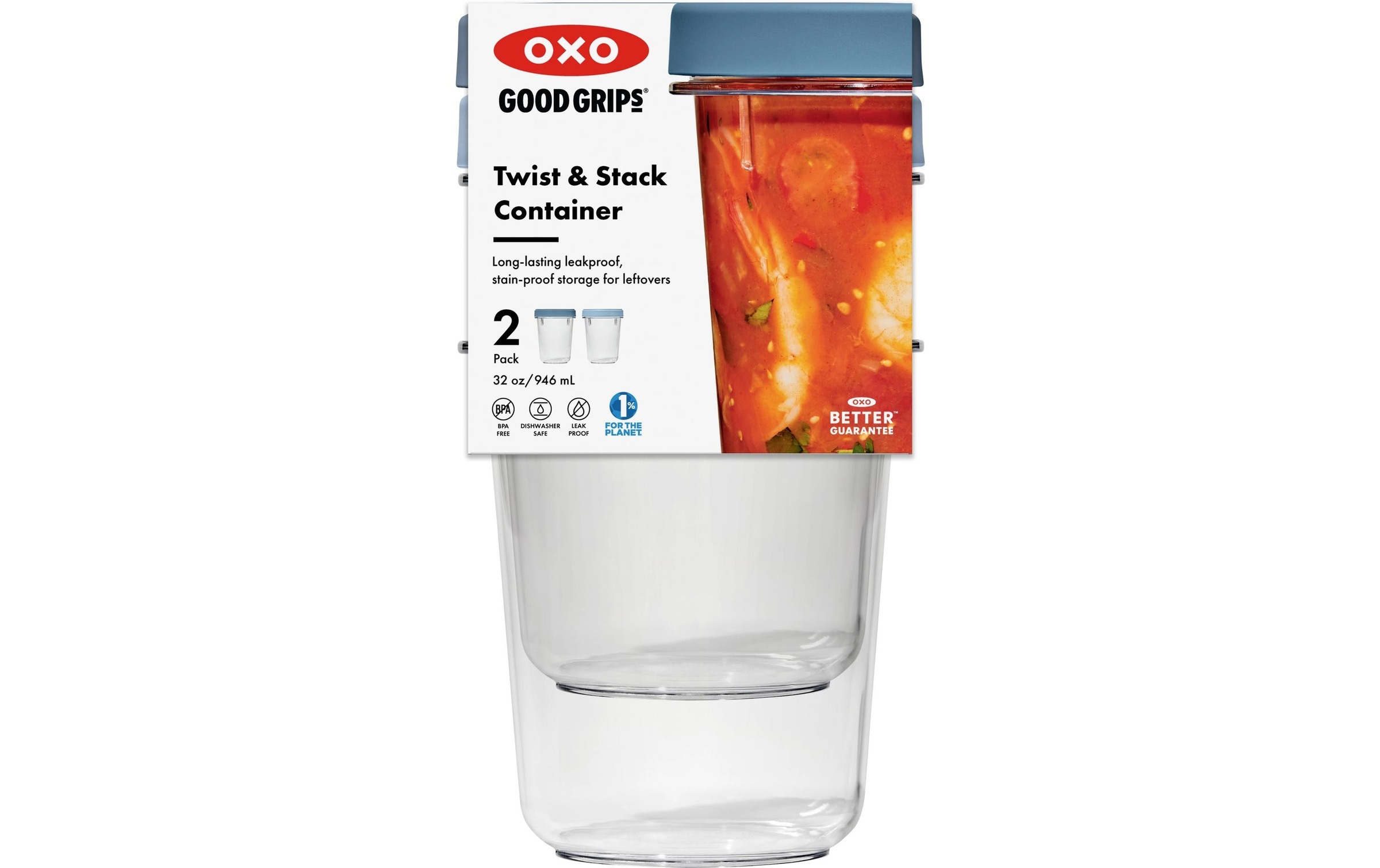 OXO Good Grips Système de rangement »OXO Twist & Stack Behälter – 900 ml – 2er Set« 2 tlg. ideal für Meal Prep